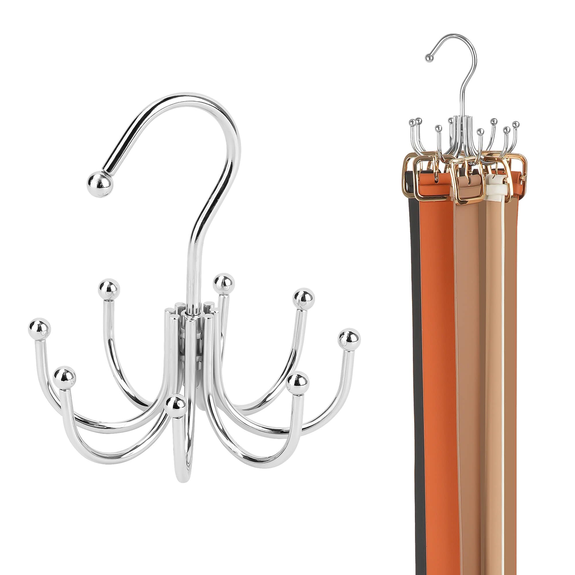 ZEDODIER Belt Hanger  2 Pack Belt Rack Closet Accessories Organizer  Maximum 24 Storage Capacity  Hanging Holder Storage Hook for Belt  Bra  Tank Top  Tie  Scarf  Purse