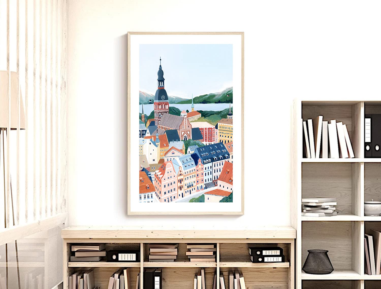 Nationcog Riga Art Print, Latvia Wall Art, Riga Poster, Travel Gift, Travel Poster, Home Decor, Europe Print, Housewarming (Unfr