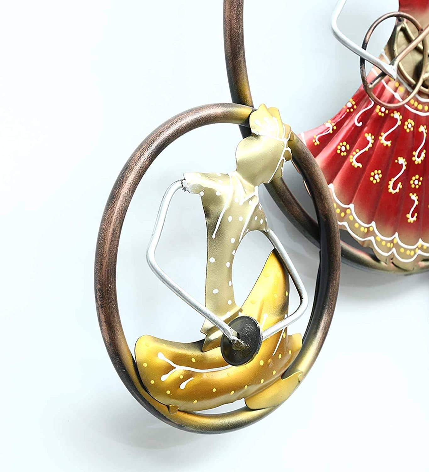 Artdesk Led Hand Crafted Doll Musicians Circle Wall Art In Metal (58 X 4 X 25 Inch) Home Decor Wall Hanging For Your Living Room