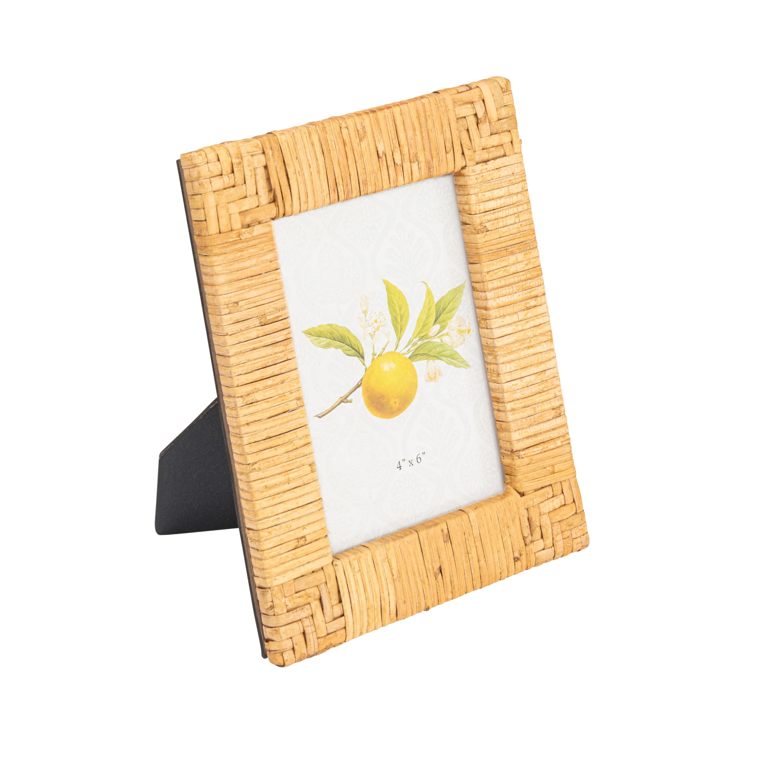 Creative Co-Op Handwoven Rattan Photo Frame (Holds 4 x 6 Photo) Brown