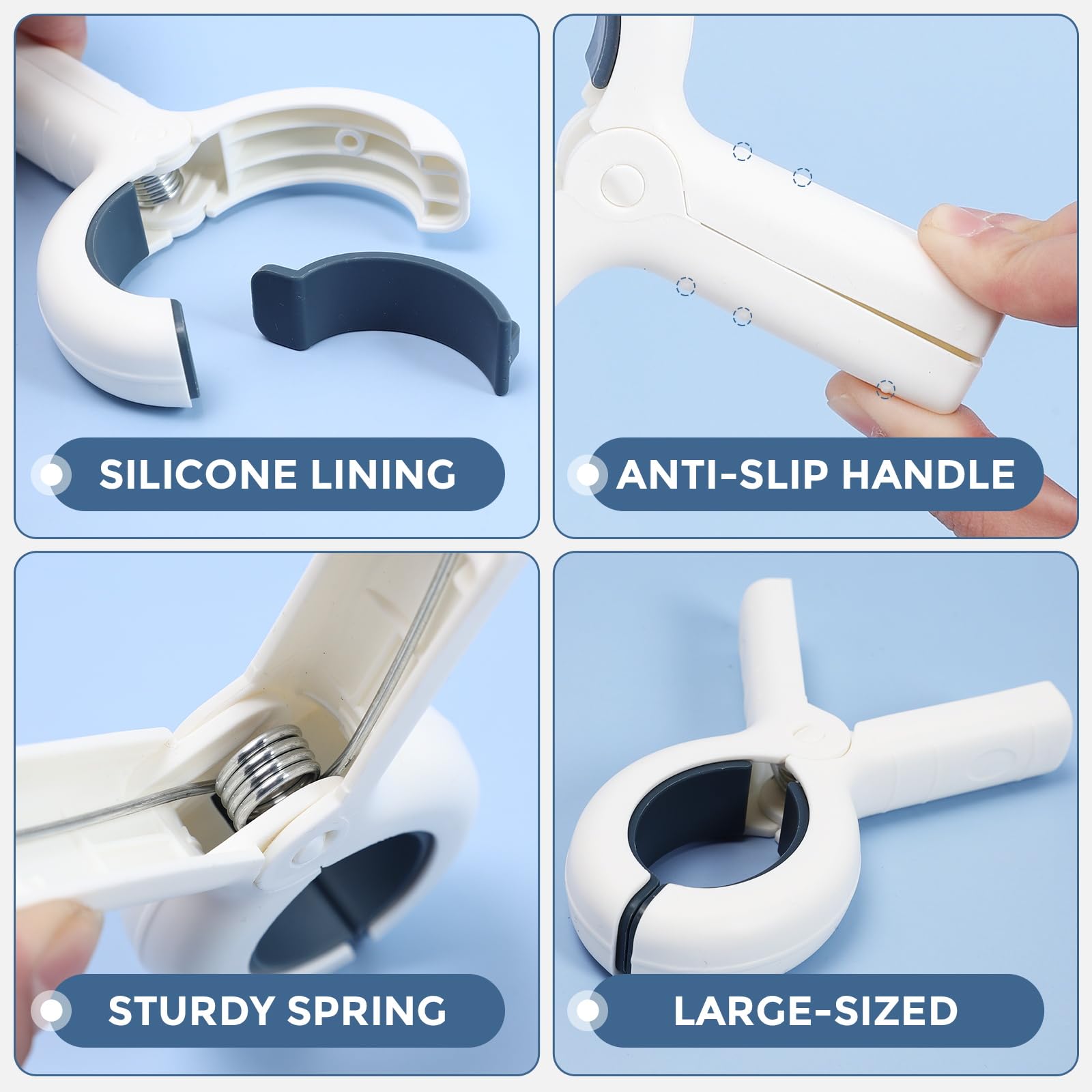 Extra Large Beach Towel Clips 8 Pack, 5.1 Inch Towel Clips For Beach Chairs Cruise Heavy Duty, Towel Holder Clips For Clothes Po