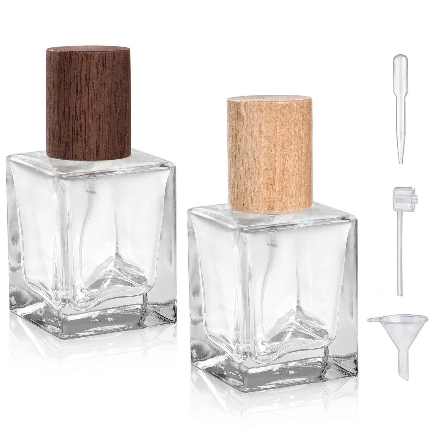 Yerpkefey 30Ml/1.0 Oz Glass Spray Bottle Perfume Atomizer,Travel Vintage Perfume Bottles Empty Refillable Spray Bottle 2Pack (A5