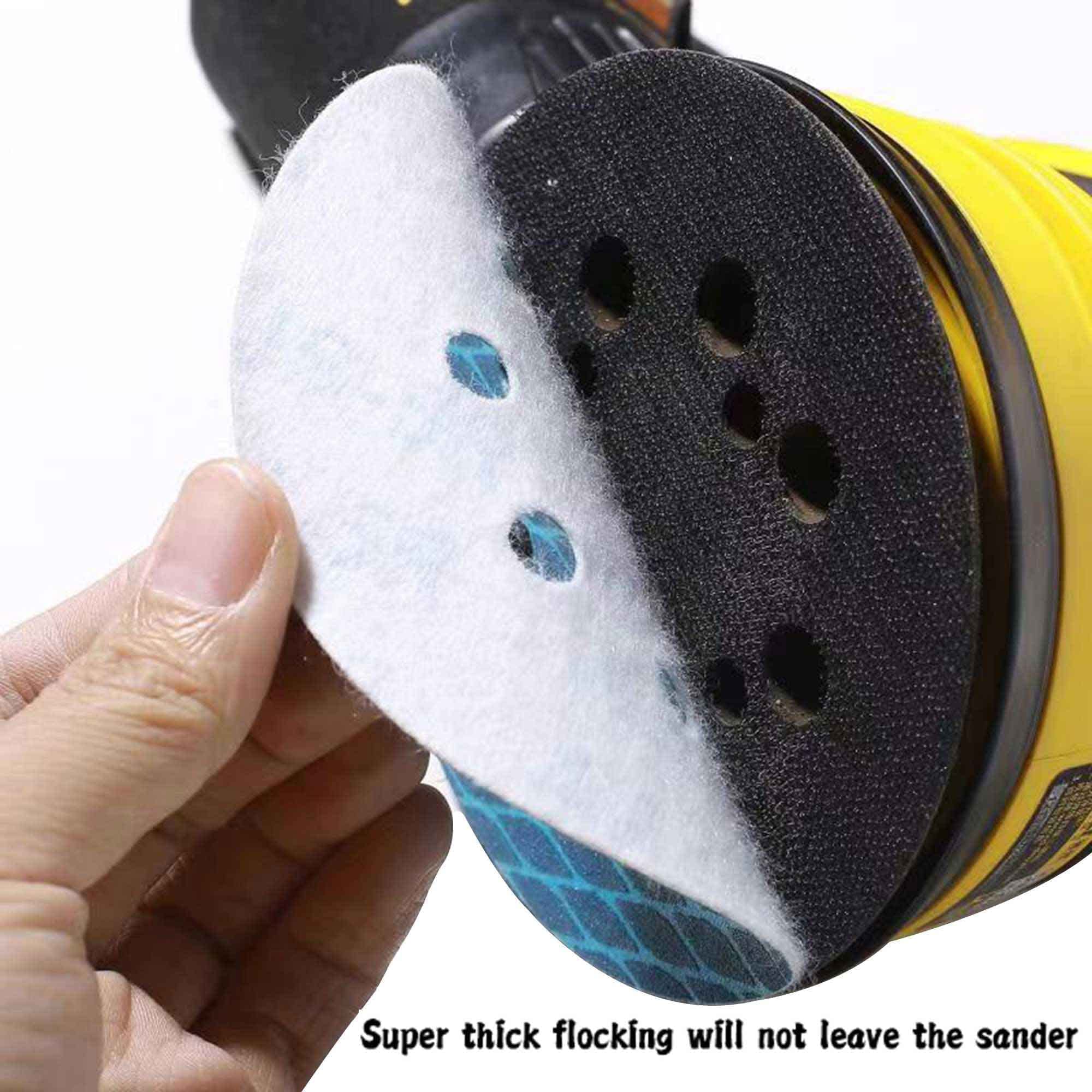 Orbital Sander Sandpaper 5 Inch 8 Hole Sanding Disc Hook And Loop Pads Sand Paper 120 Grit For Wood Metal 70 Pcs Blue Aluminum O