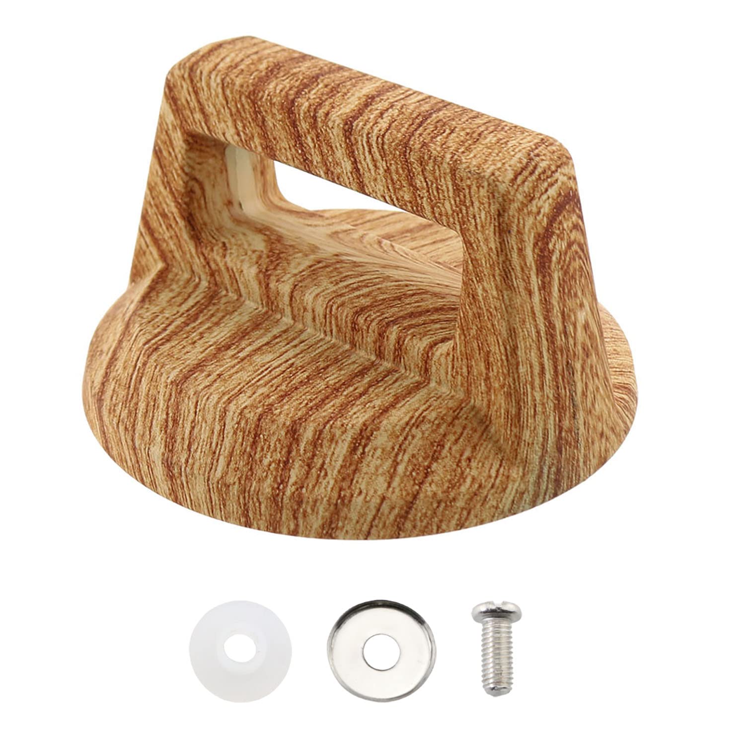 Pot Lid Wood Knob Meetoot 2Sets Bakelite Pot Lid Replacement Knob, Universal Wood Grain Pot Lid Handle, Pot Cover Grab Handle