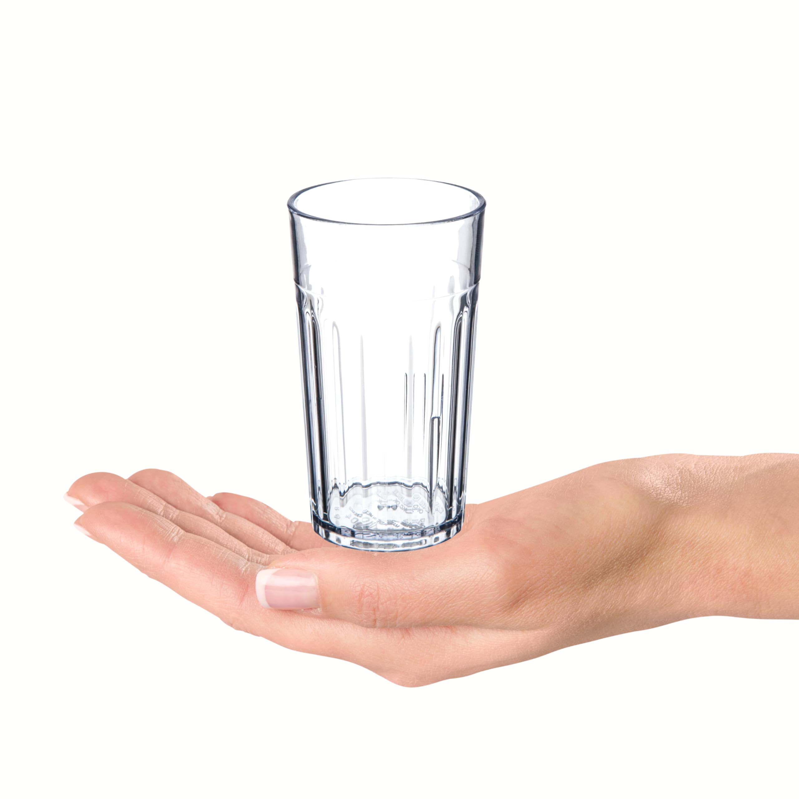 Carlisle FoodService Products Bistro Tumbler Plastic Tumbler for Restaurants, Catering, Kitchens, Plastic, 4.2 Ounces, Clear, (P