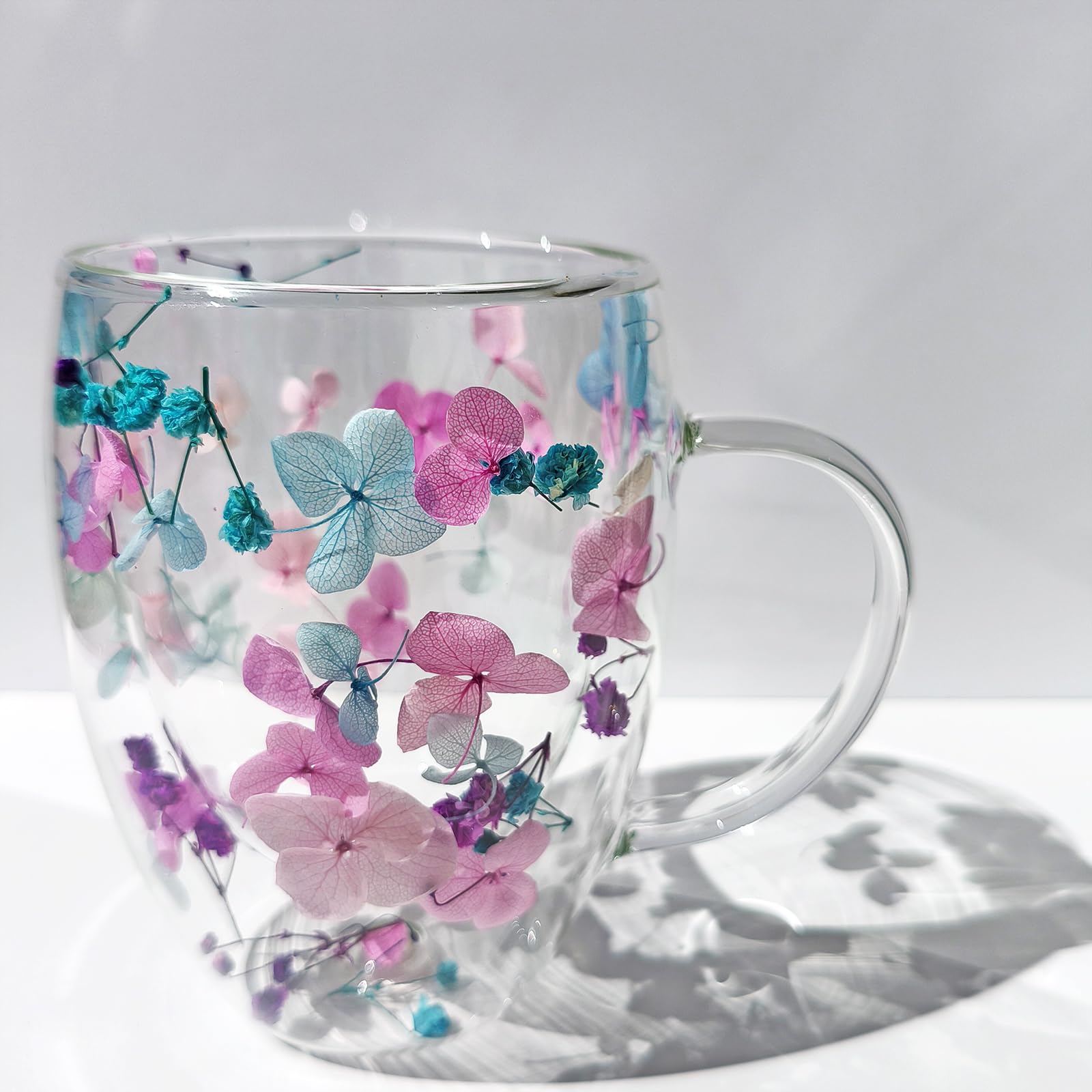 NBHUZEHUA Double Walled Coffee Mugs Glass Cups Wedding Anniversary Registry Gifts for Women Bridesmaid Engagement Gifts for Coup