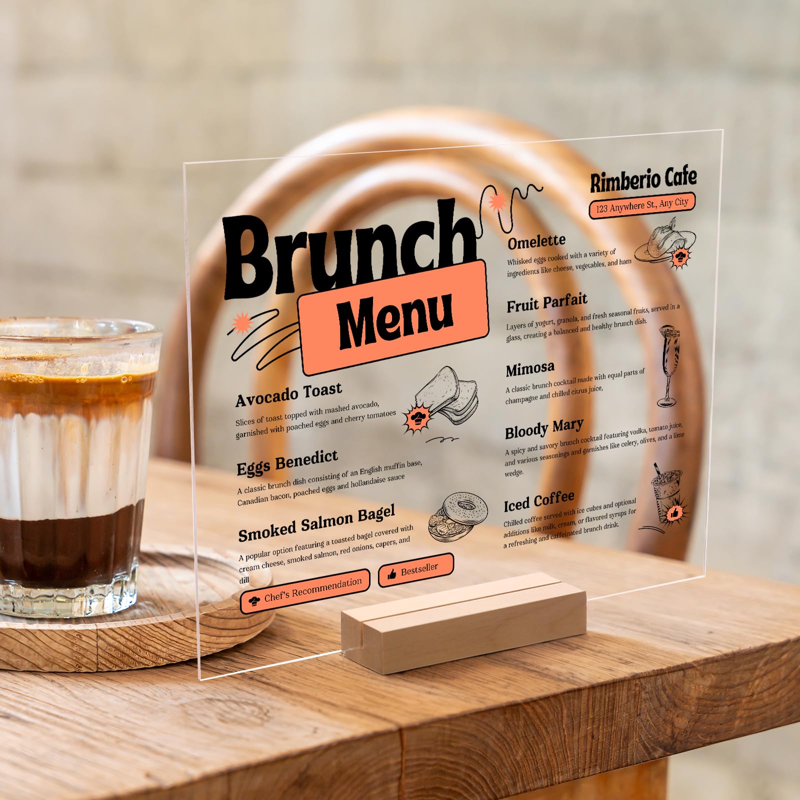 Uniqooo 2 Pack Clear Blank Acrylic Sign Acrylic Wedding Table Numbers, 8 X 10 In, Diy Acrylic Sheet For Wedding Table Number Hol