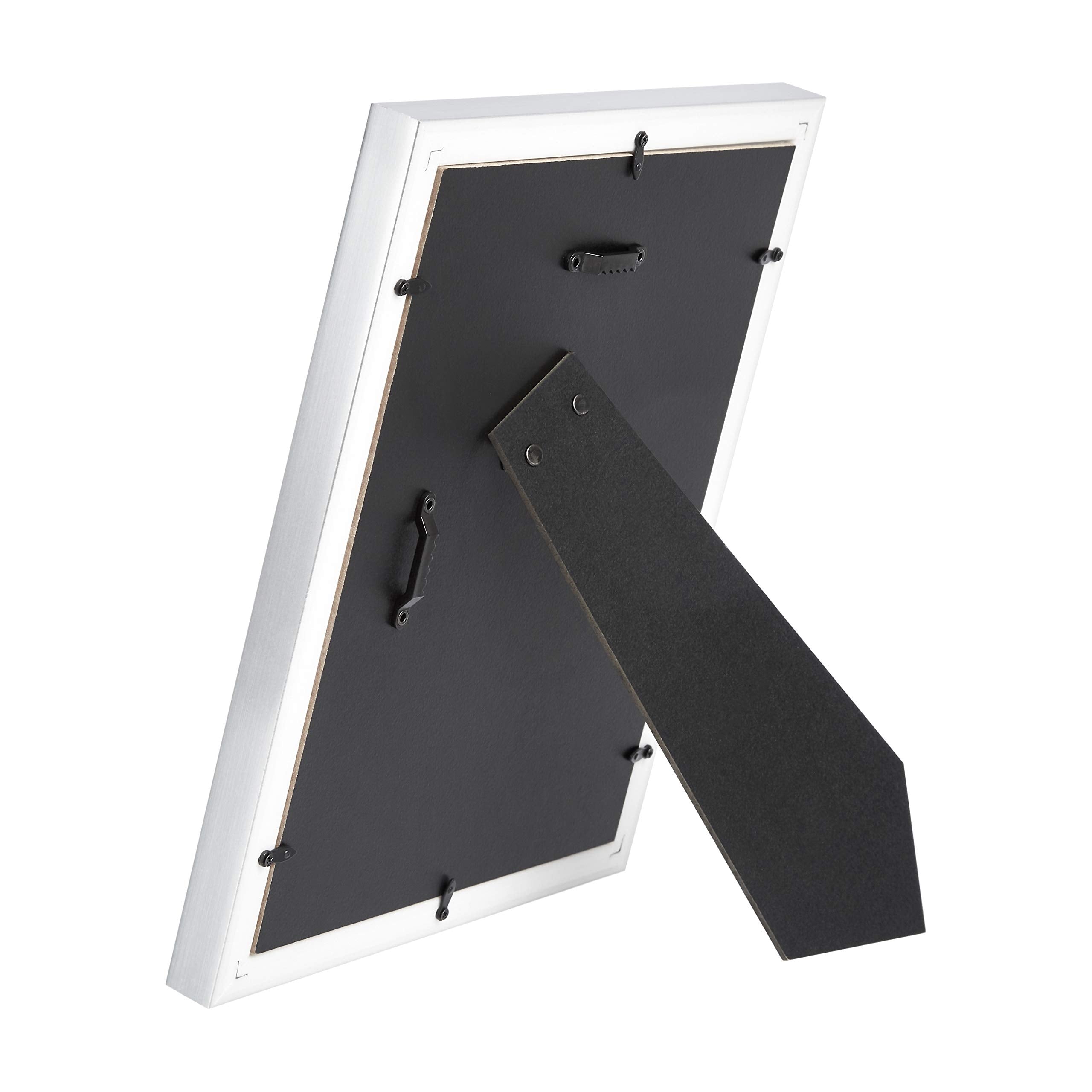 Amazon Basics Rectangular Photo Picture Frame, 8 x 10, Pack of 2, Nickel