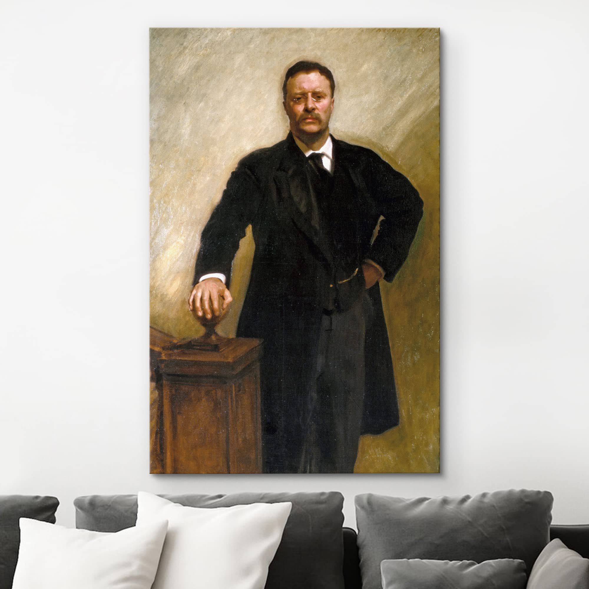 Wall26 Canvas Print Wall Art Portrait Of President Theodore Roosevelt People Pop Culture Historical Realism Famous Closeup Color