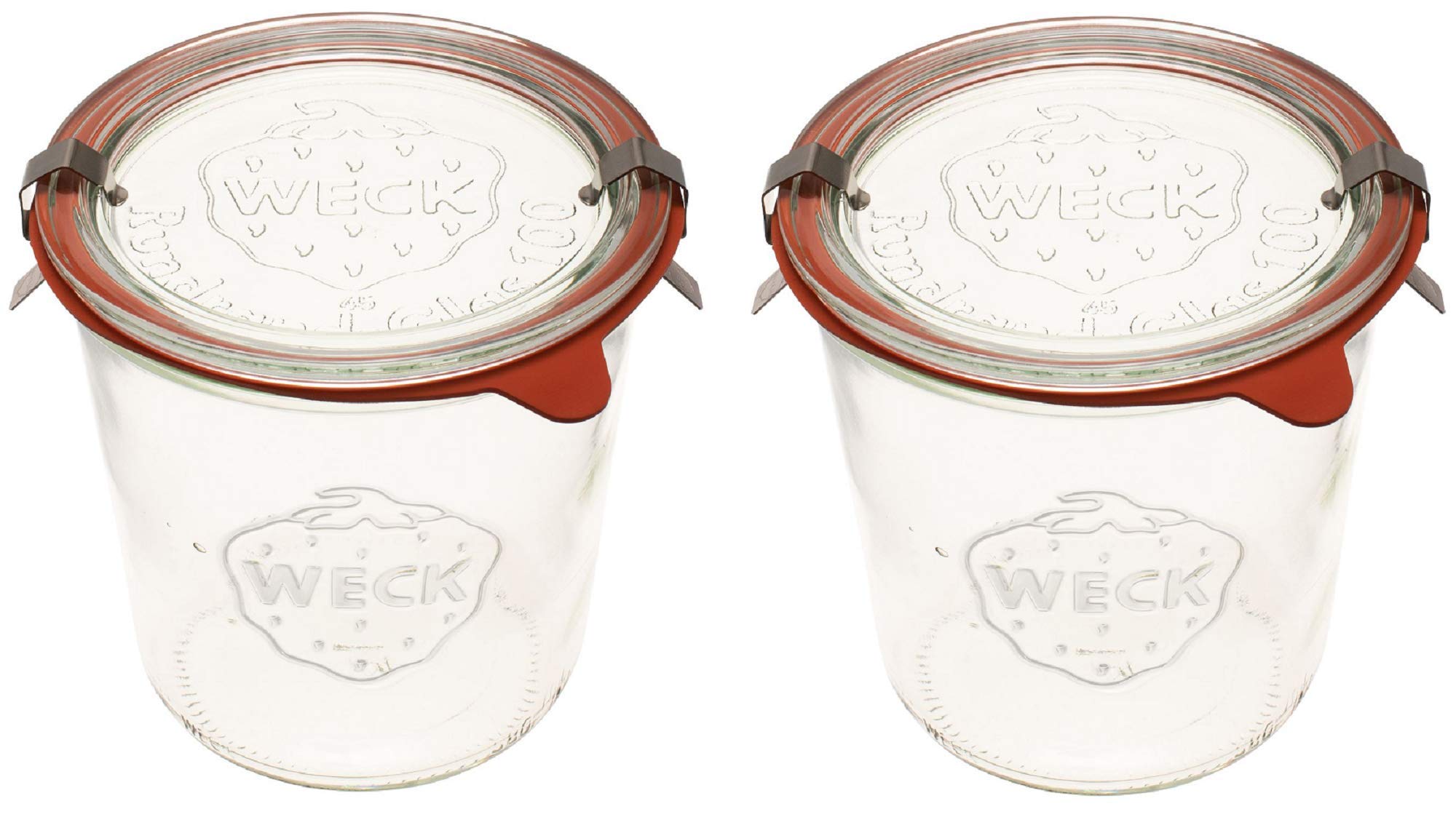 Weck Canning Jars 742 - Weck Mold Jars made of Transparent Glass - Eco-Friendly Canning Jar - Storage for Food, Yogurt with Air 