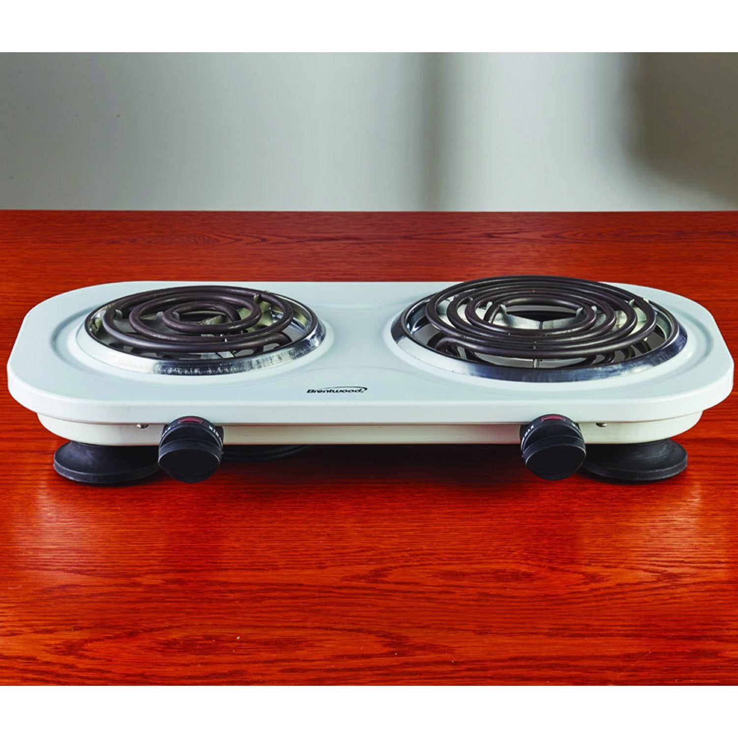 Brentwood Double Electric Burner  1500-Watt  White
