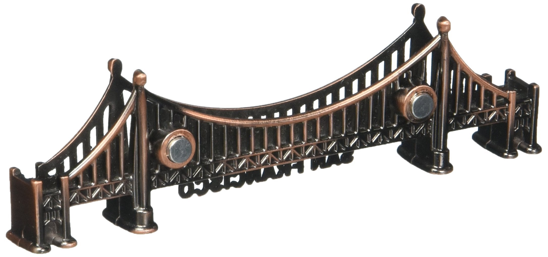 (35 4/4) San Francisco Bronze Golden Gate Bridge Magnet 3.5 Inches Long With Exclusive Ca Bear Magnet