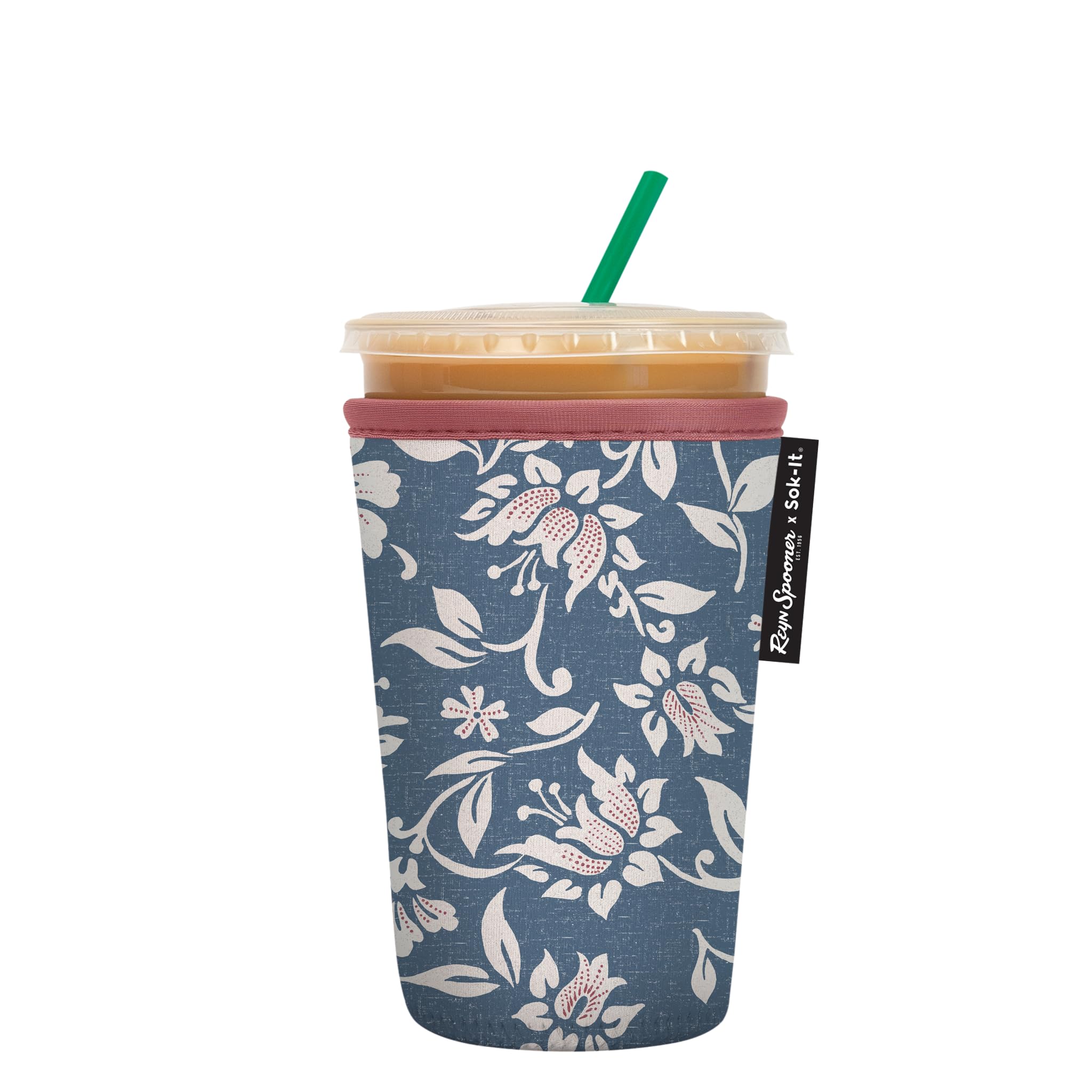 Sok It Java Sok Iced Coffee & Cold Soda Insulated Neoprene Cup Sleeve (Reyn Spooner Kia Orana, Medium: 22-28oz)