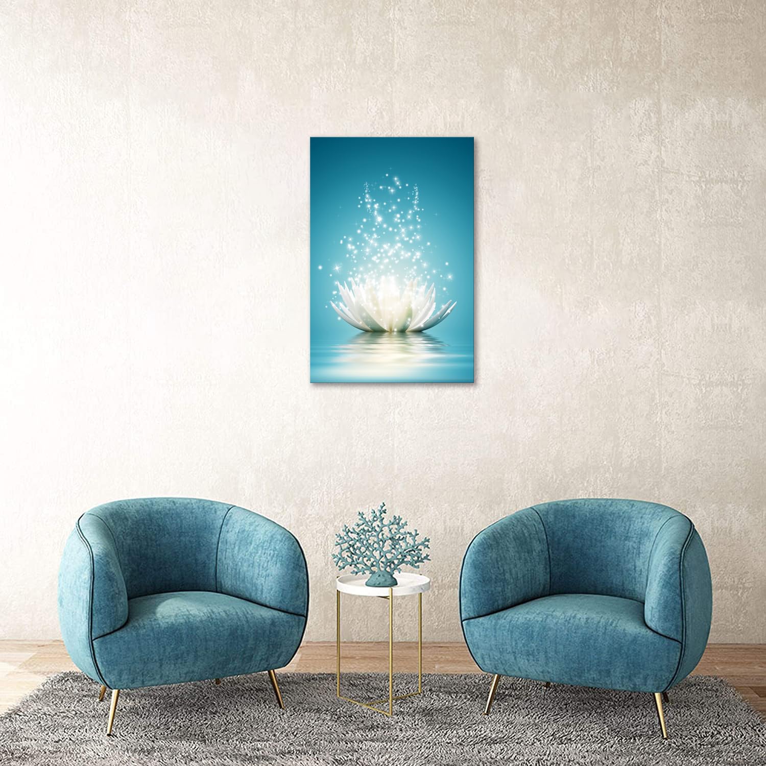 Canvas Prints Wall Art Lotus Flower Pictures Bathroom Decor Zen Painting Spa Photo Artwork Framed For Spiritual Meditation Yoga
