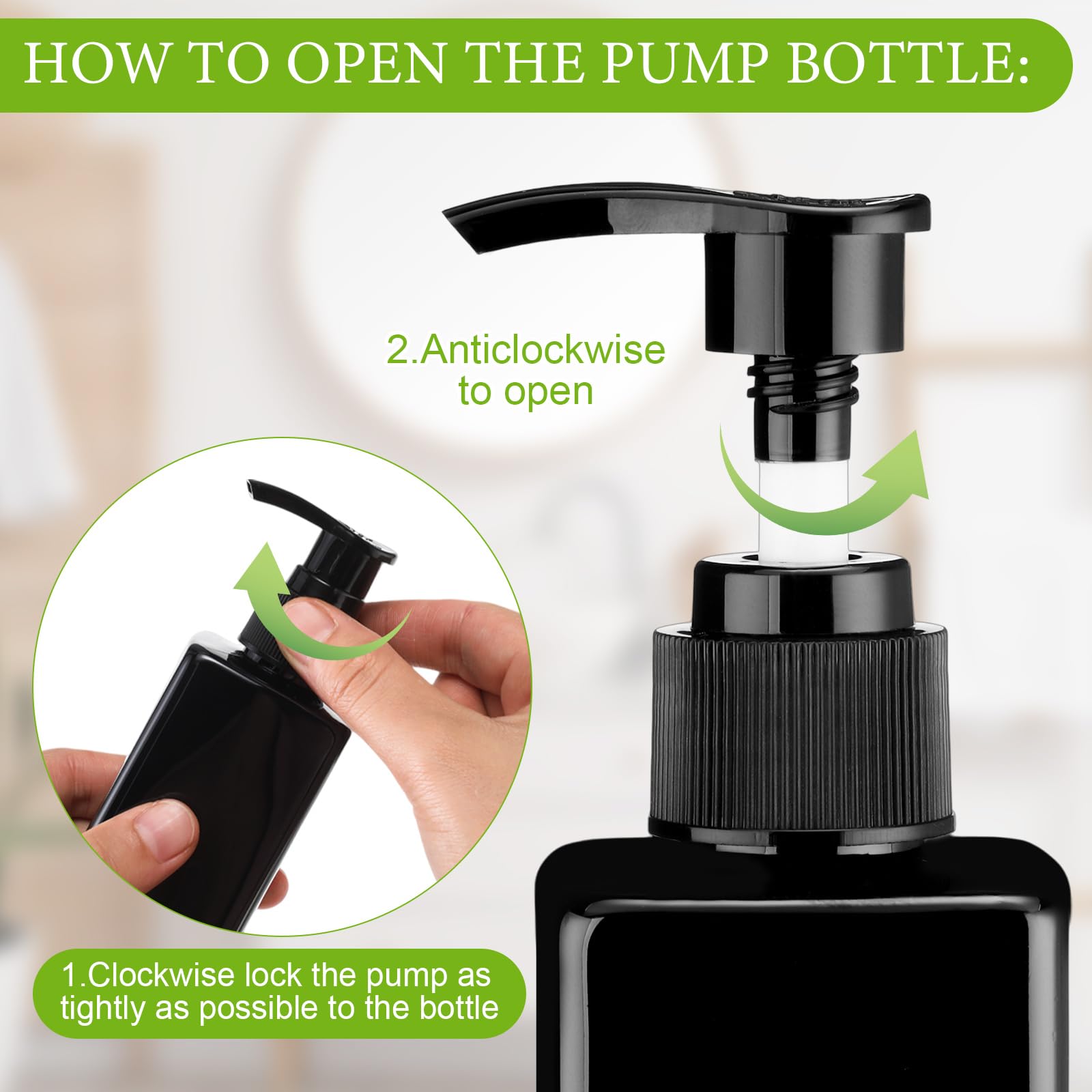 Chunful 24 Pcs Soap Dispensers Plastic Pump Bottles 8.5 oz Refillable Dishwashing Liquid Dispenser with Pump Leakproof Empty Lot