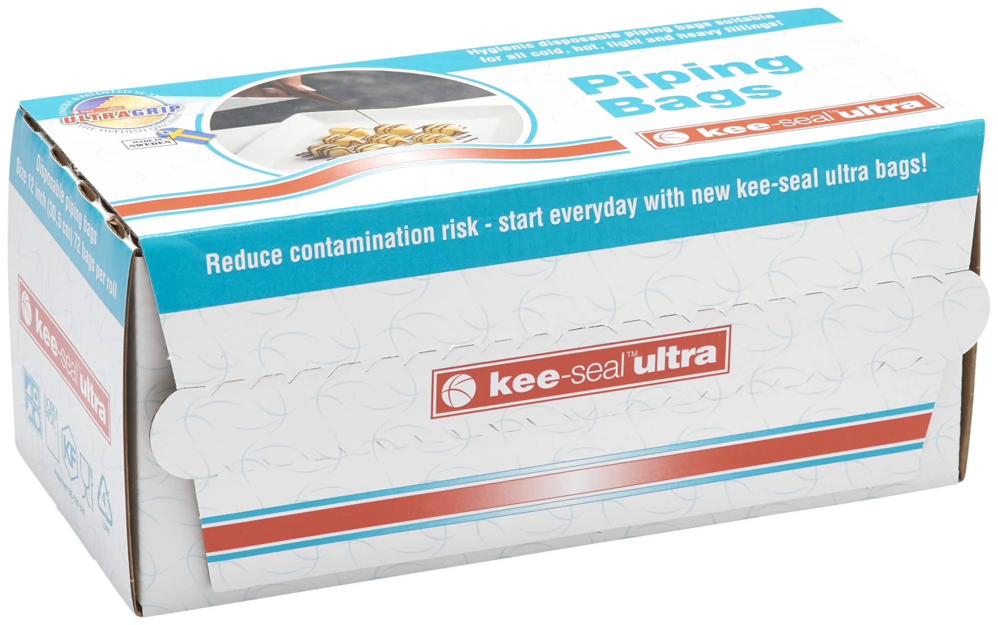 Decopac Kee-Seal Disposable Piping Keeseal Ultra Pastry Bag, 12'', Clear