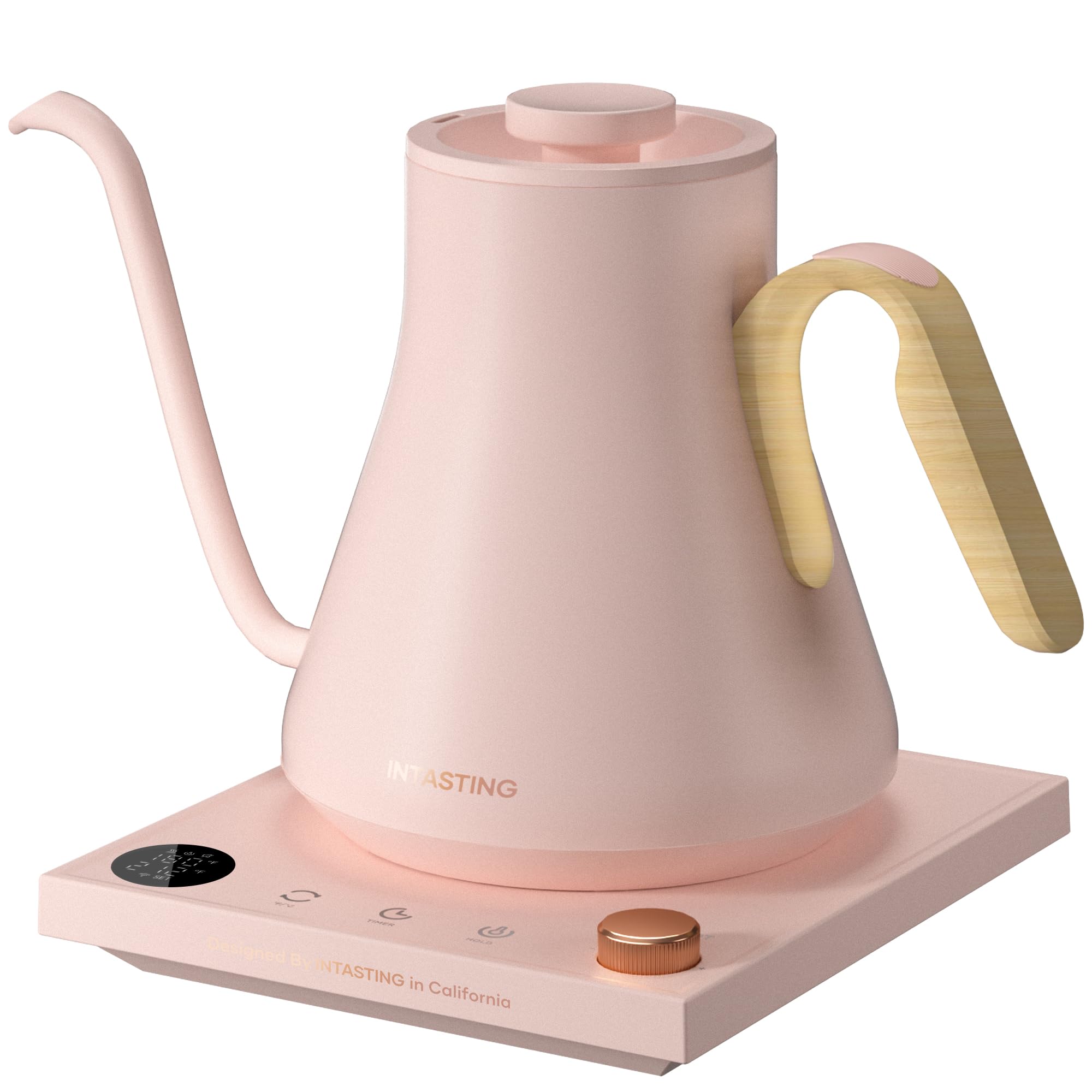 INTASTING Electric Kettle, Gooseneck Electric Kettle, 1? Precise Temperature Control, Stainless Steel Interior, Quick Heating fo