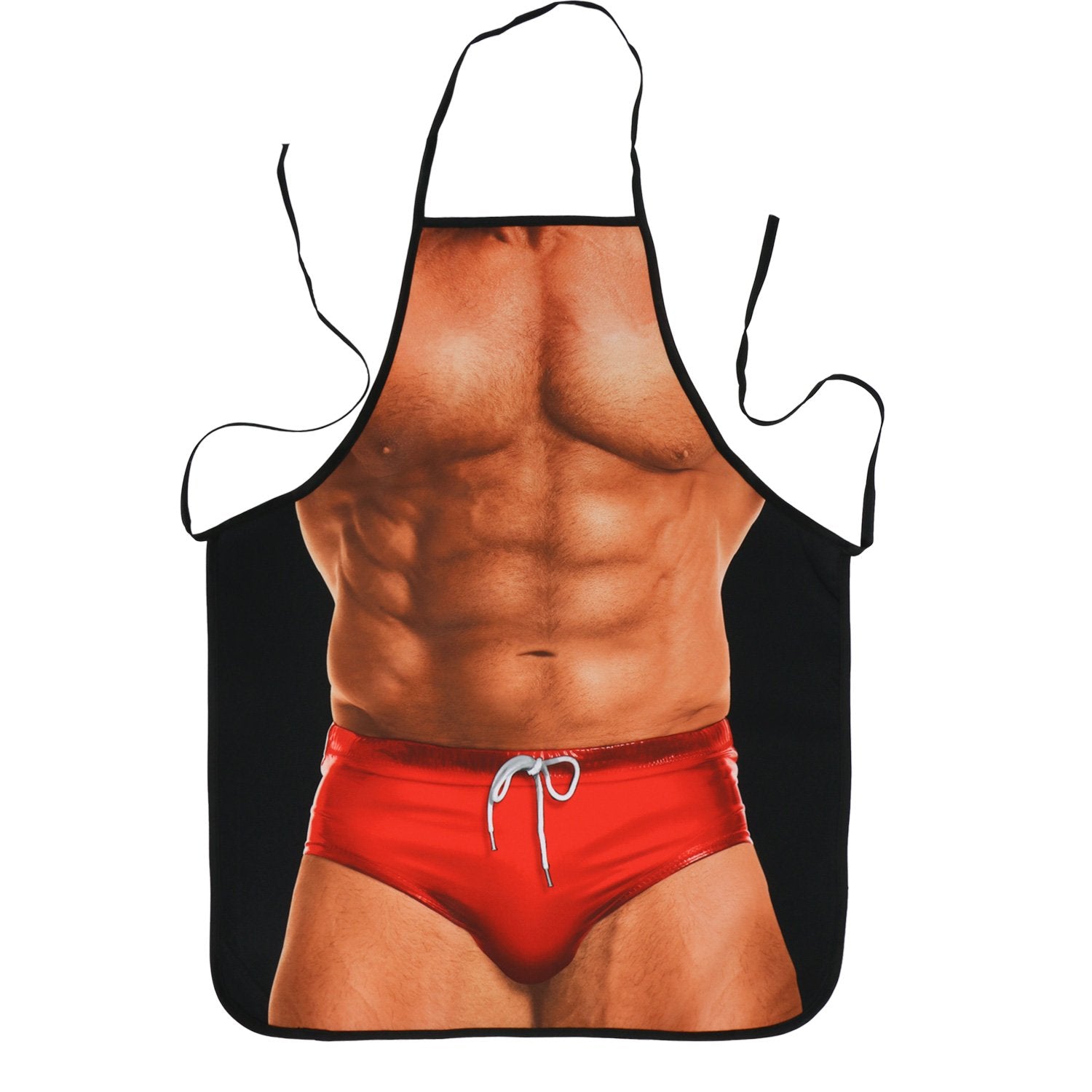 Landisun Apron Kitchen Chef Cooking Gag Gift 1 Piece Of Creative Funny Grilling Baking (Macho Muscle Man)