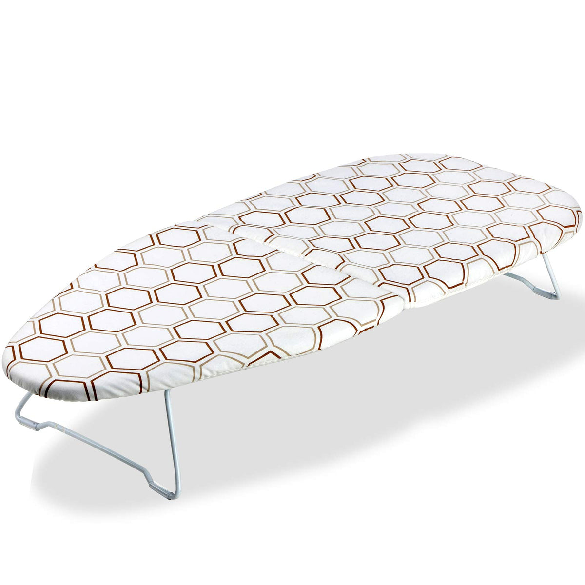 Small Tabletop Ironing Board 30'' L X 12'' W Heavy Duty Ironing Board With Mesh Metal Base & 100% Cotton Cover,Hook For Hanging,