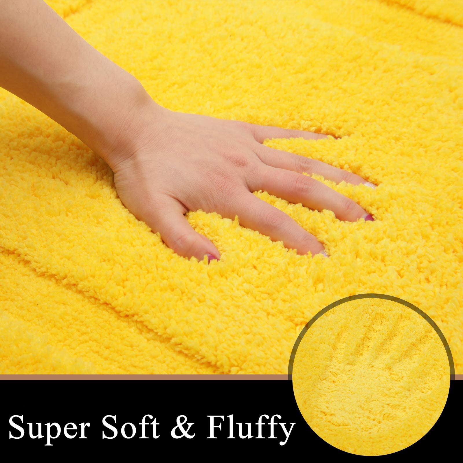 Shacos Bathroom Rugs Set Of 3 Pieces Bath Mats With U Shape Toilet Rugs Non Slip Washable Bath Rugs Soft Absorbent Microfiber Ba