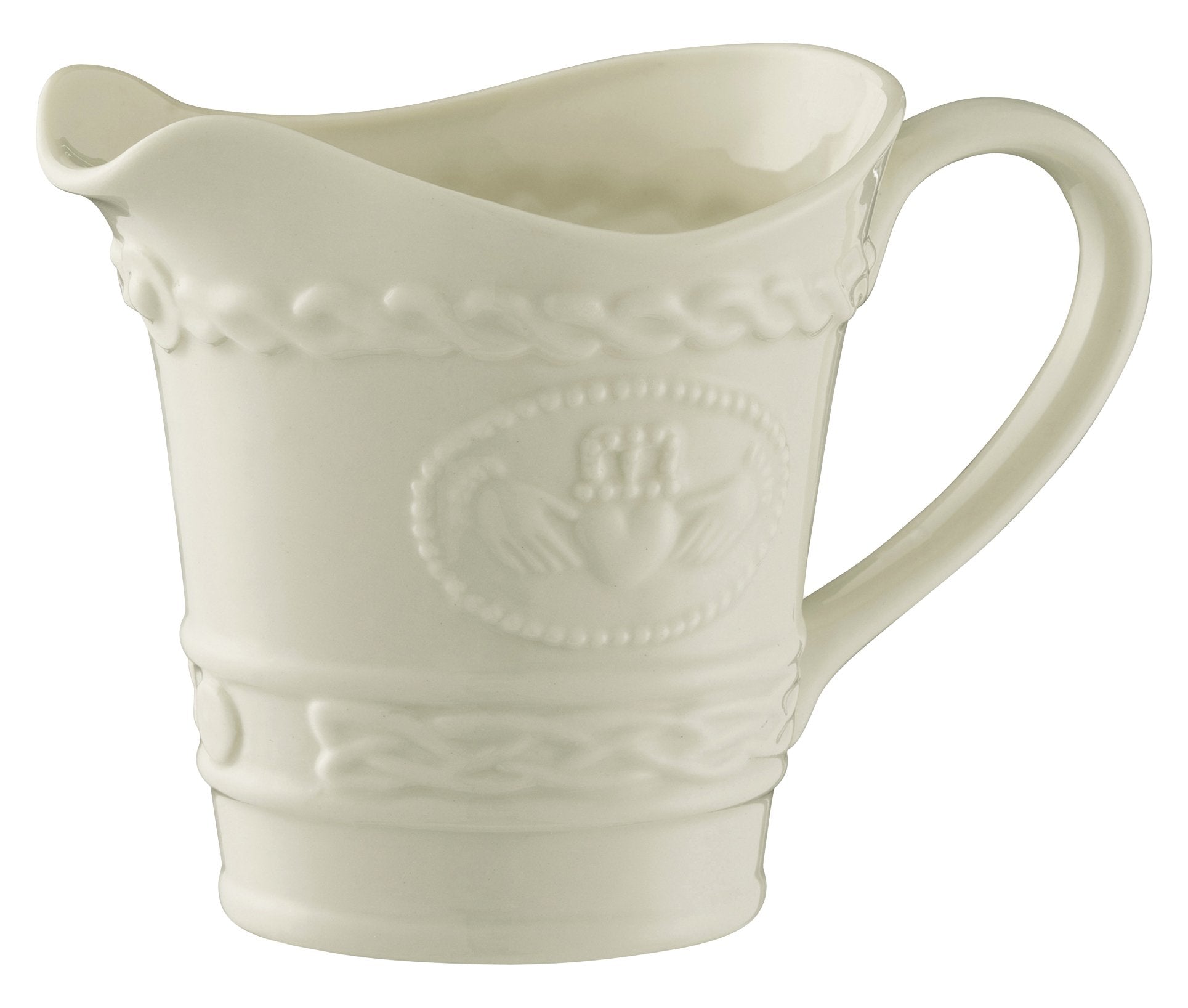 Belleek Claddagh Cream Jug, White