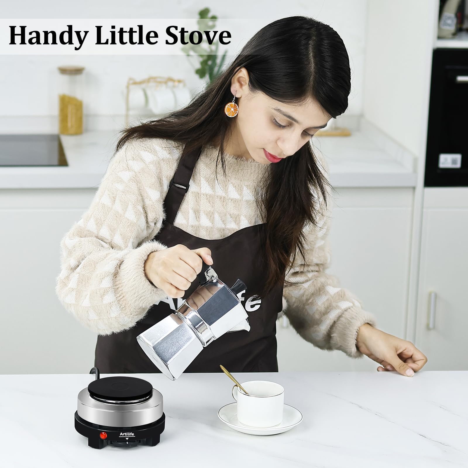 Artilife 500W Small Hot Plate Mini Hot Plate,Artilife 500W Small Electric Hot Plate,Mini Stove Electric Portable Stove Kitchen C