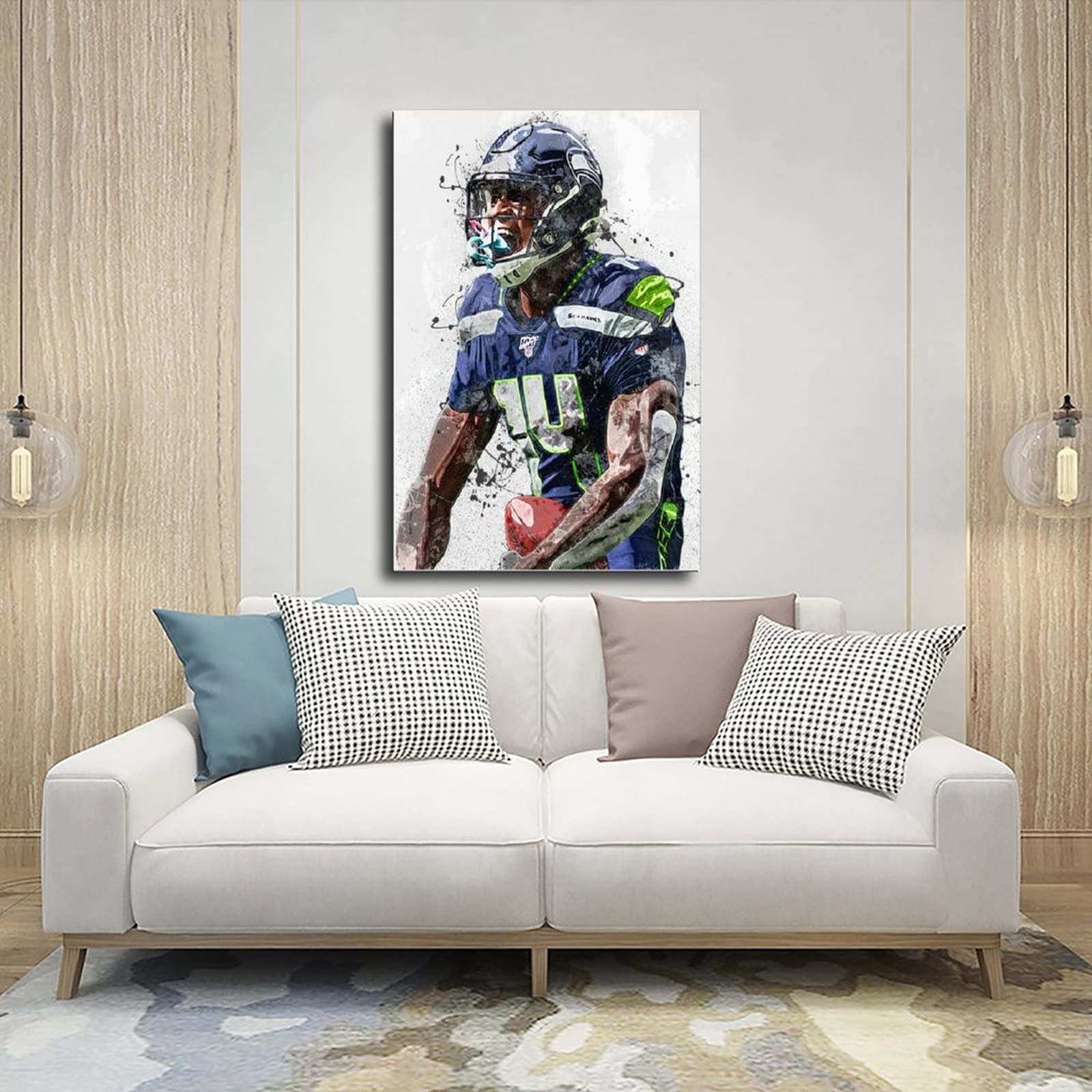 Dk Metcalf Poster Canvas Poster Bedroom Decor Sports Landscape Office Room Decor Gift Unframe: 12X18Inch(30X45Cm)