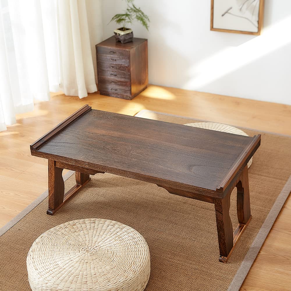 Sinobest Bed Laptop Desk With Foldable Legs, Breakfast In Bed Serving Tray Table, Japanese Style Floor Table For Tea & Coffee, A