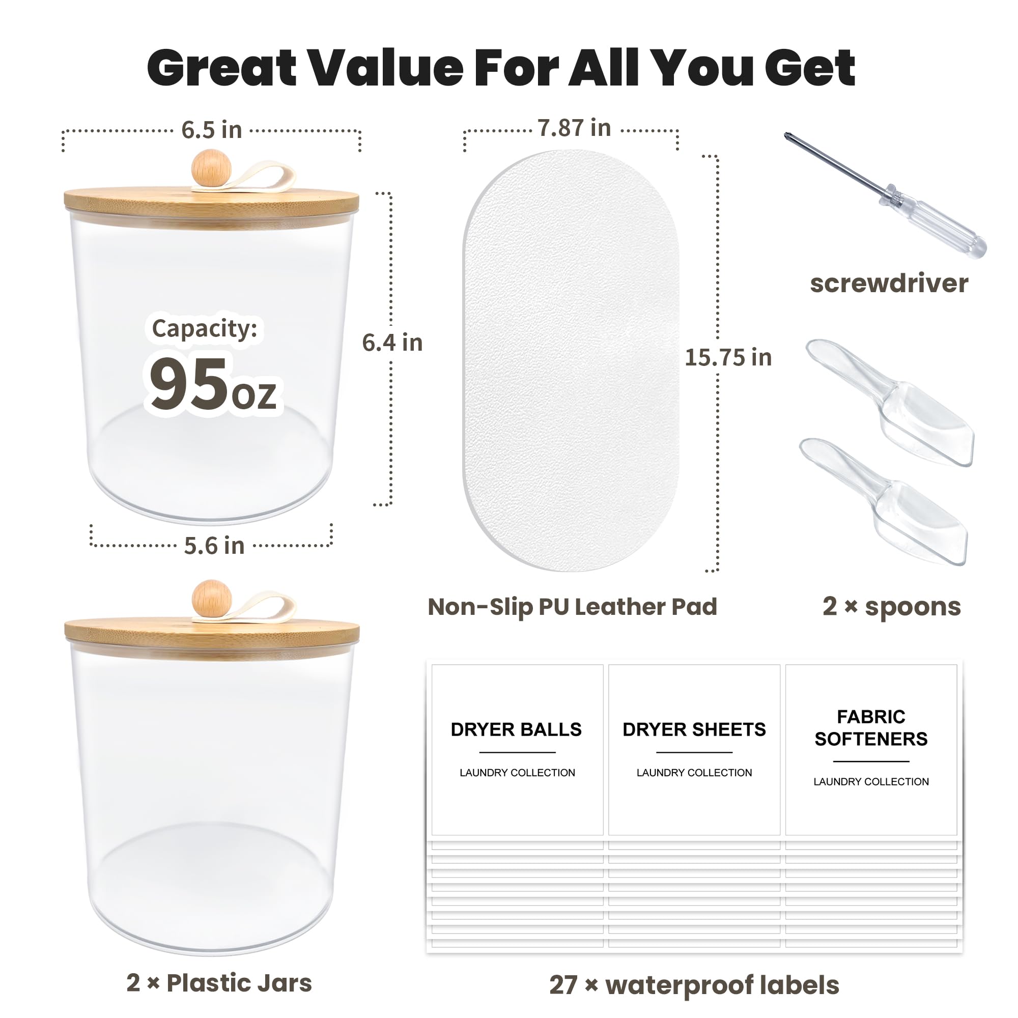 2 Pack Laundry Pods Container,Laundry Room Organization And Storage Jars,Laundry Detergent Container For Powder,Pods,Scent Boost