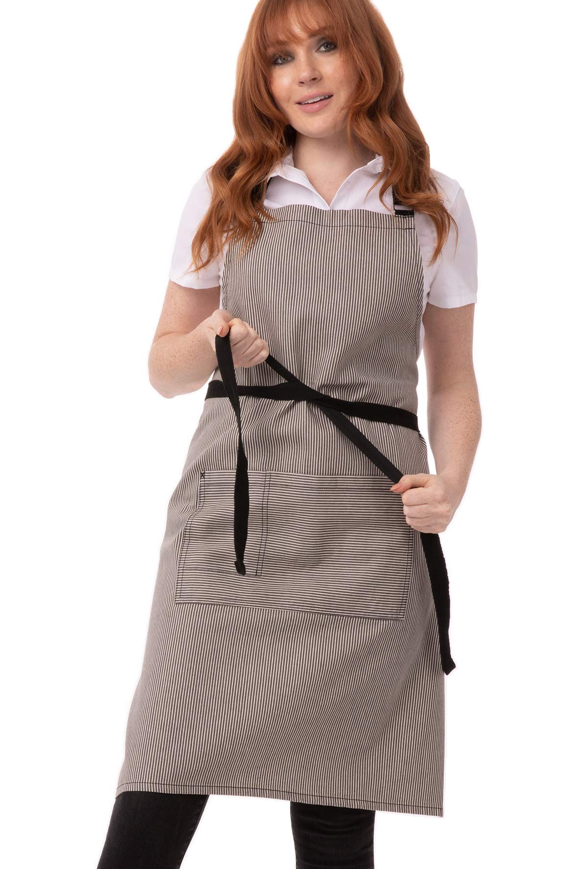 Chef Works Ab037Blk0 Portland Bib Apron, Black