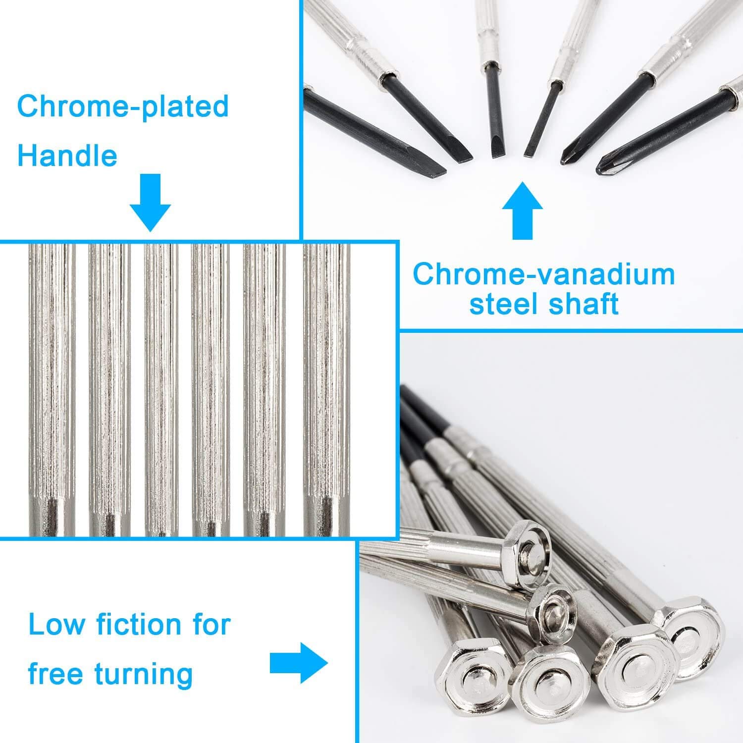 6Pcs Mini Screwdriver Set, Small Screwdriver Set With 6 Different Size Flathead And Phillips Screwdrivers, Precision Screwdriver