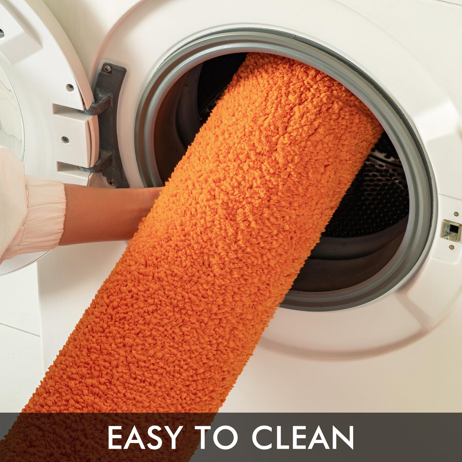 Miulee Fall Orange Bathroom Rug - Absorbent Bath Mat Made Of Thick Fluffy Microsiber For Bathroom Floor, Tub Or Entryway, Non Sl