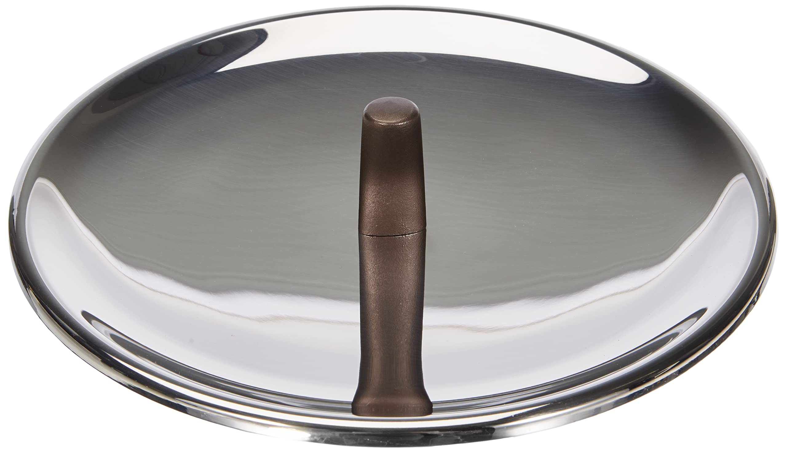 Alessi Edo Lid With Knob,  20, Steel,Brown