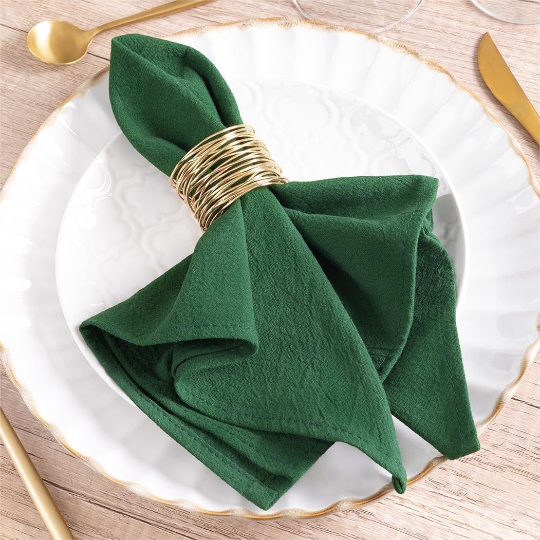 Mlmw Emerald Green St. Patrick'S Day Cloth Napkins Set Of 6 Spring Linen Cotton Dinner Napkins Cloth Bulk Washable 16''  16'' Fo