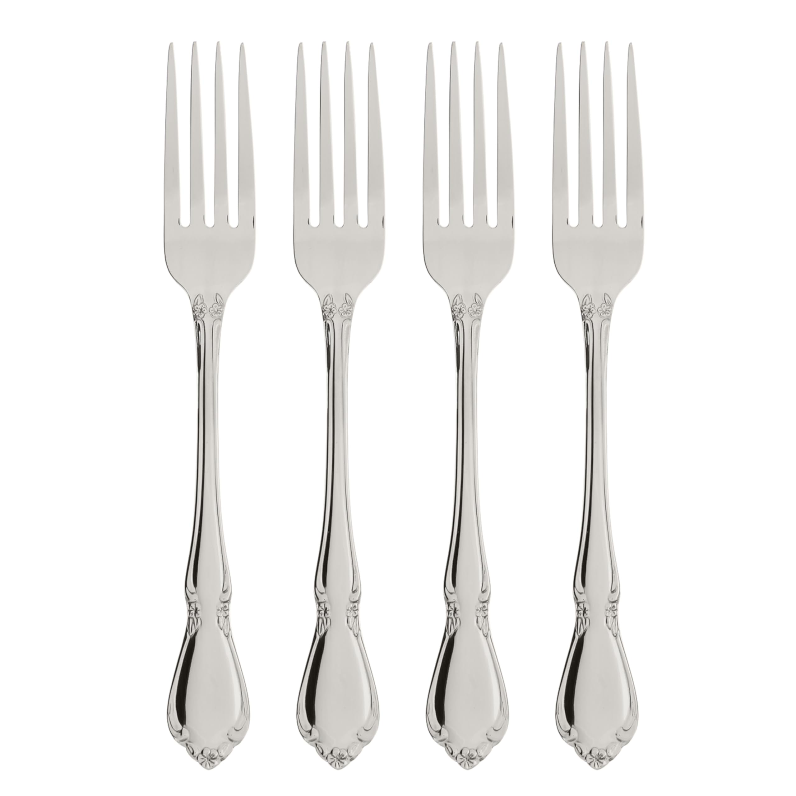 Oneida Dinner Forks Set of 4, 18/10 Stainless Steel, Silverware, Model 2610004A