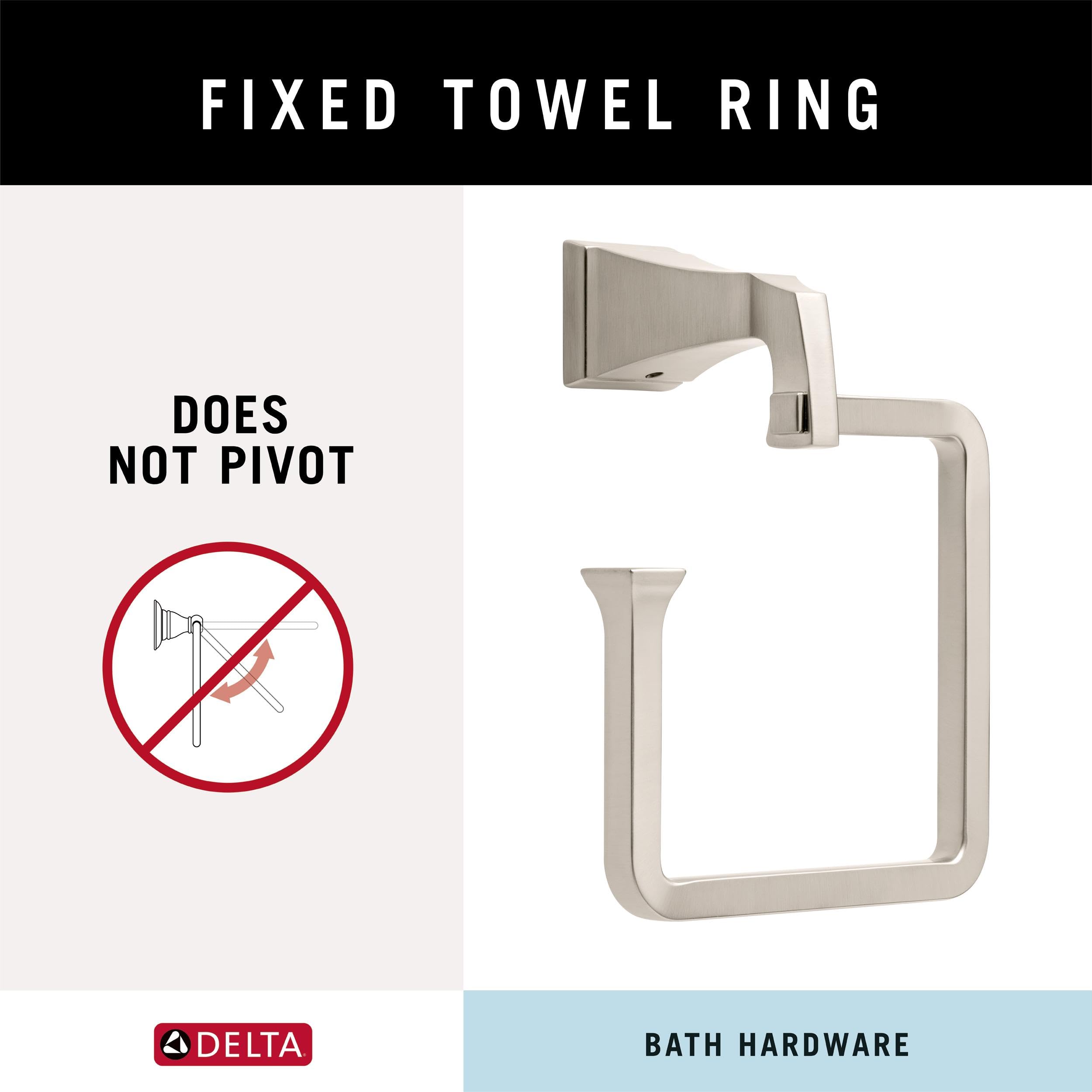 Delta Faucet Dryden Towel Ring, Stainless, Bathroom Accessories, 75146-Ss, Brilliance Stainless Steel