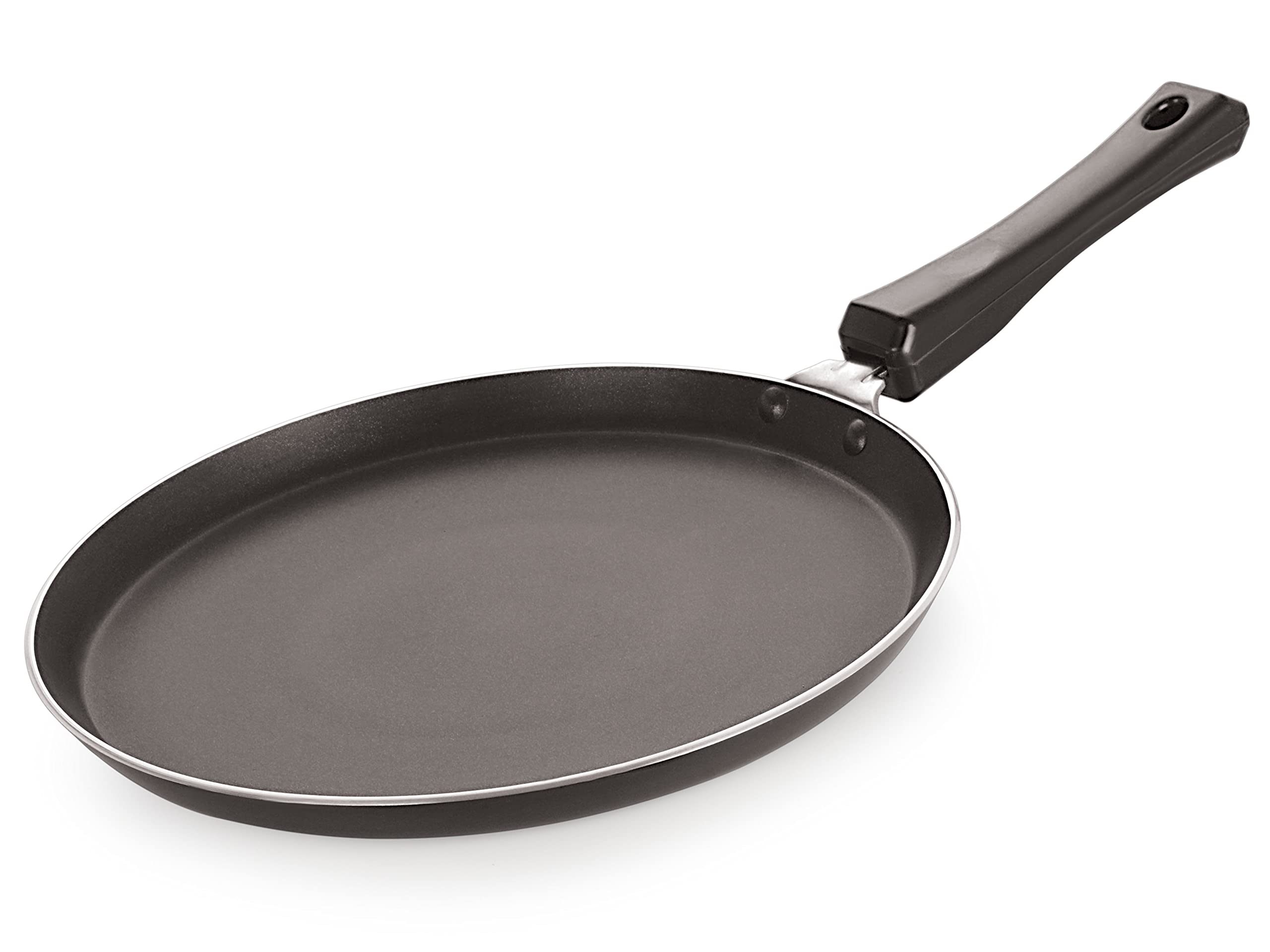 Nirlon 3-Layer Nonstick Coatings Induction Base Aluminum Cookware Roti/Chpati/Dosa Tawa 26Cm With Heat-Resistant Handle