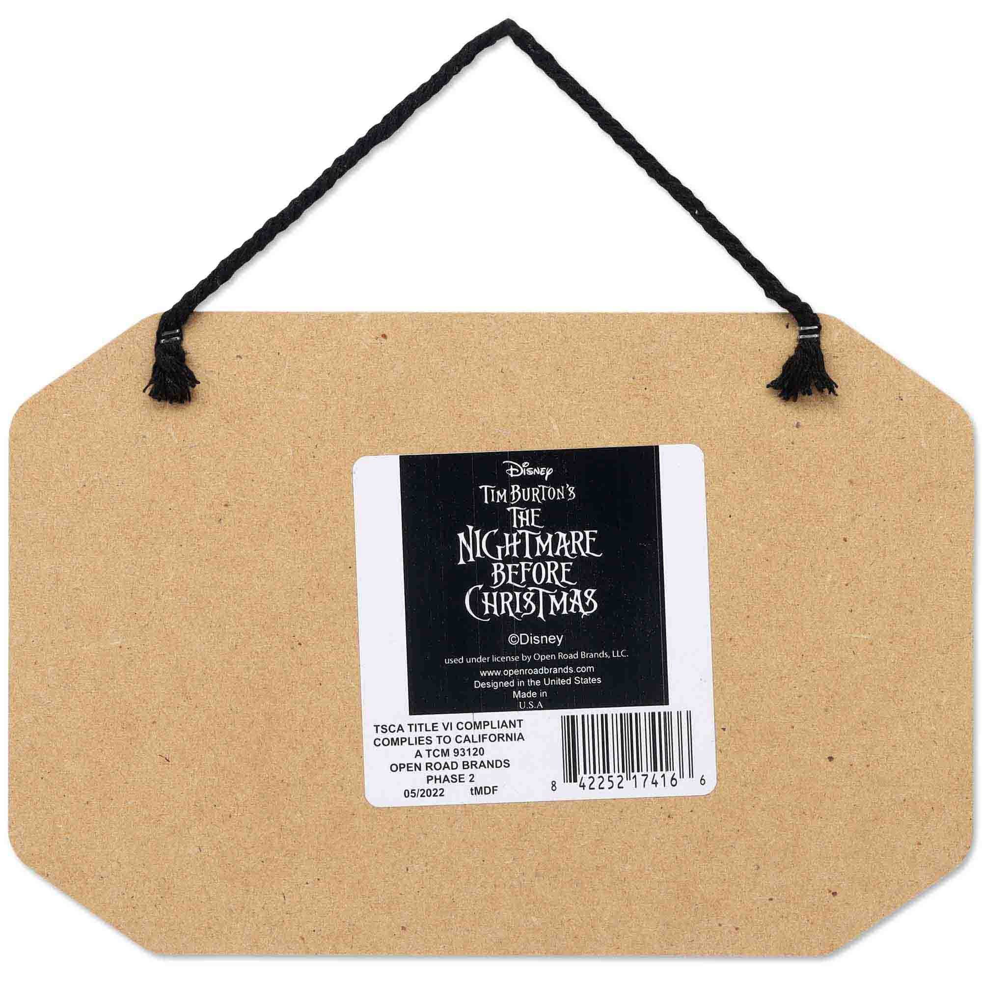 Disney The Nightmare Before Christmas Soup is Ready Hanging Wood Wall Decor - Fun Kitchen Halloween Sign - Made With Fear