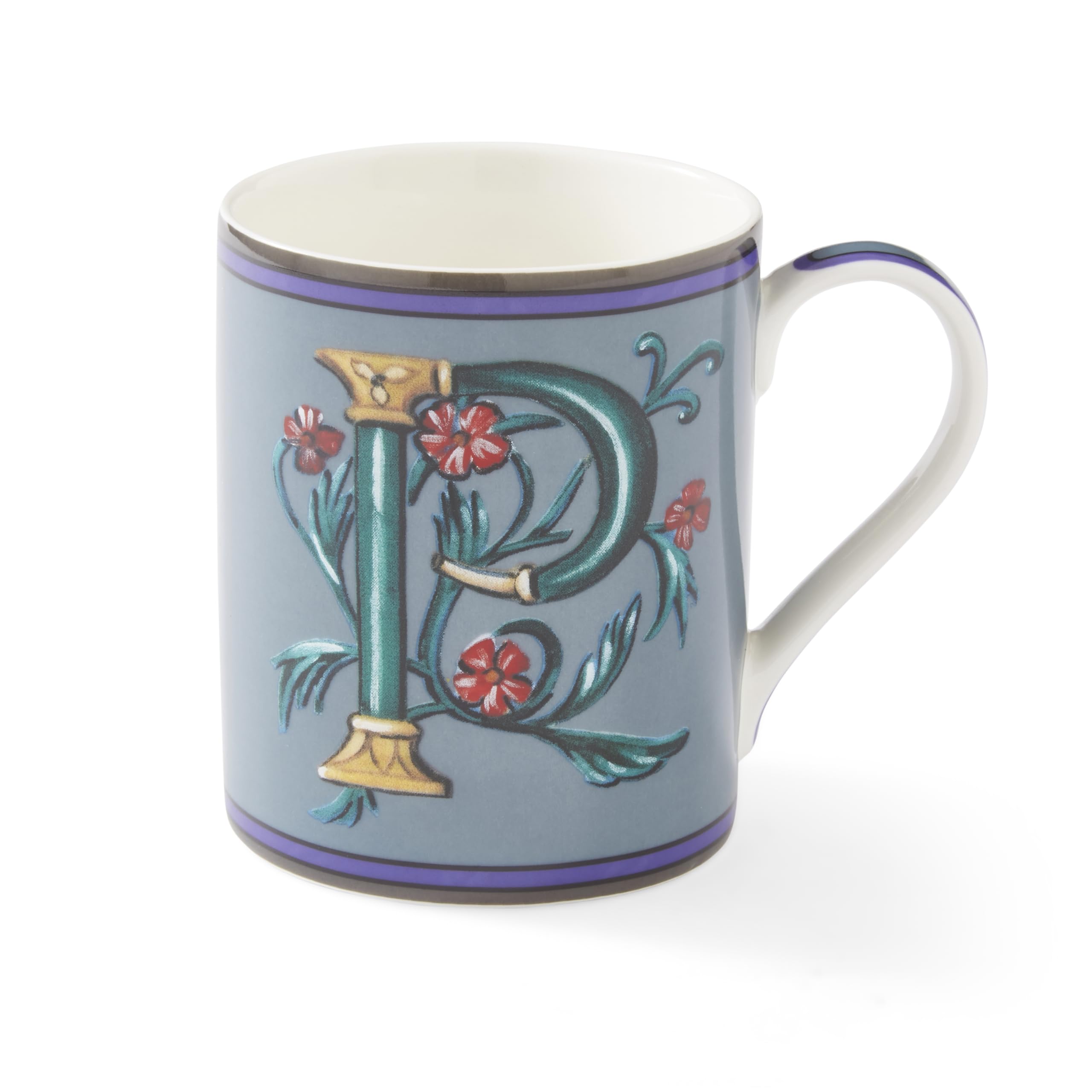 Spode  Kit Kemp  Alphabet Mug P  12 Oz  Blue