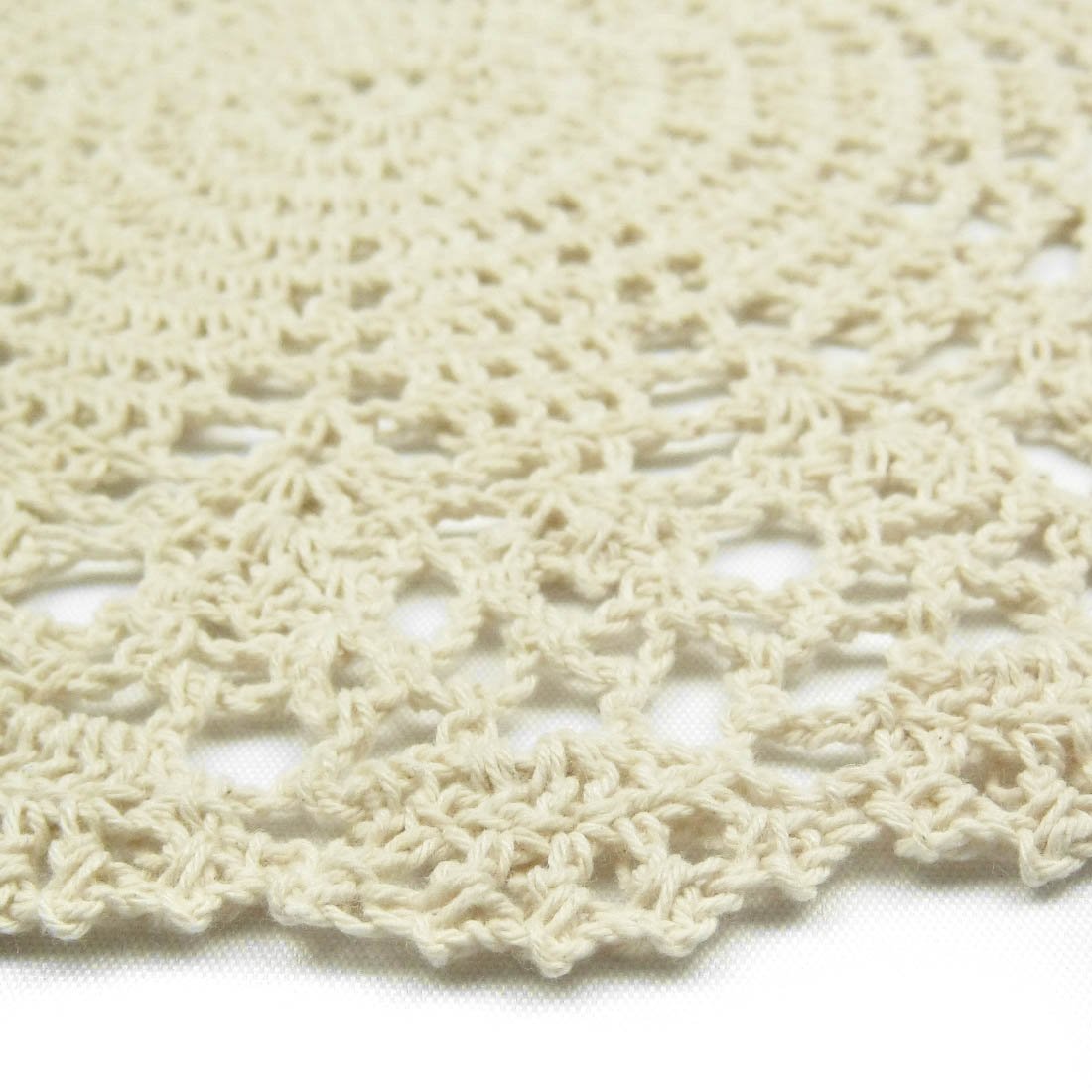 Kilofly Crochet Cotton Lace Table Placemats Doilies Value Pack, 4Pc, Beige, 10 Inch