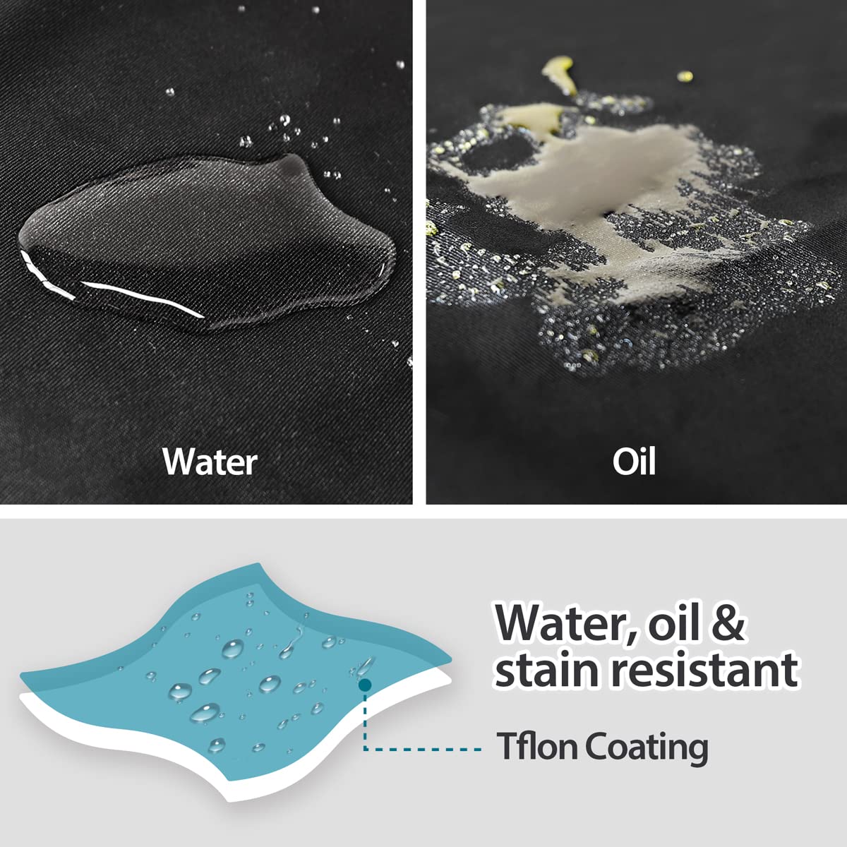 Rotanet Server Aprons Half Bistro Apron With 3 Pockets 22 Inch Long Large Restaurant Waist Apron For Men Women Waterproof Black