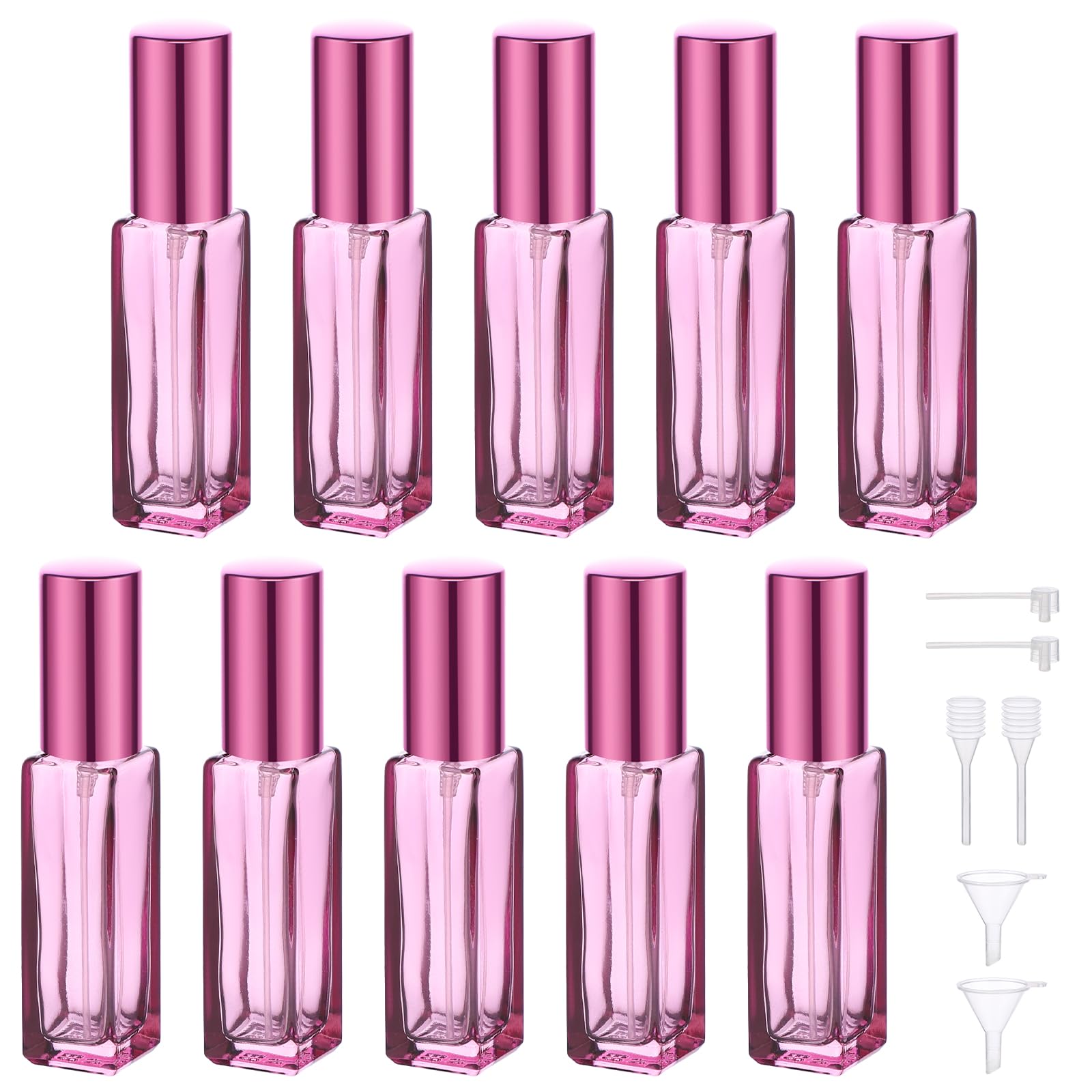 Segbeauty 10 Packs Glass Perfume Bottles, 10Ml Empty Refillable Travel Perfume Atomizer, Small Perfume Spray Bottle Portable Gla