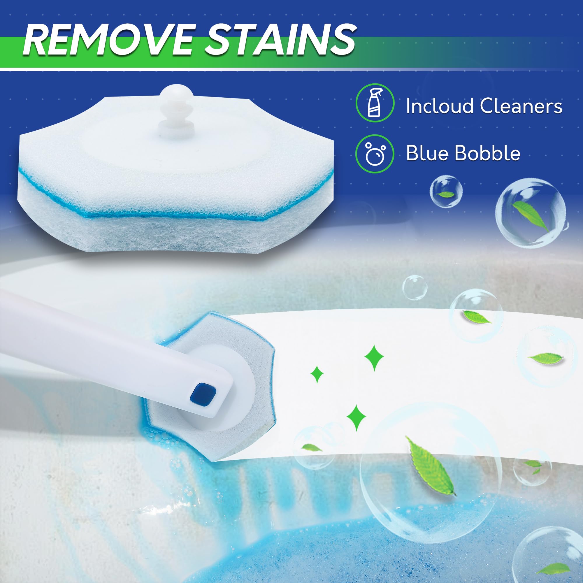 Only Compatible With B0Cwv5Mj5F - Disposable Toilet Brush Refills, 24Pcs Toilet Brush Wand Refills, Replacement Heads For Toilet