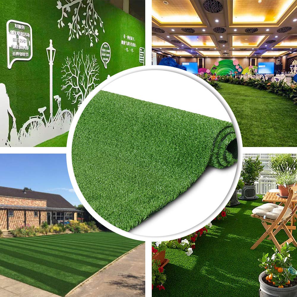 Synthetic Artificial Grass Turf 12Ftx29Ft, Indoor Outdoor Balcony Garden Pet Rug Turf Home Decor, Faux Grass Rug Carpet With Dra