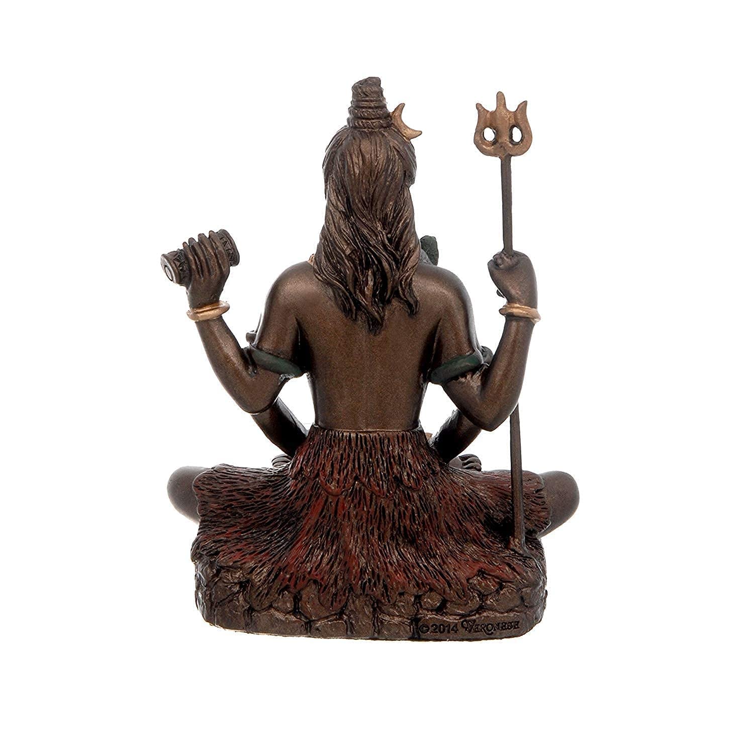 Aona Bonded Bronze Lord Shiva In Siting Position| Gifting Item | Height 3 Inch, Religious