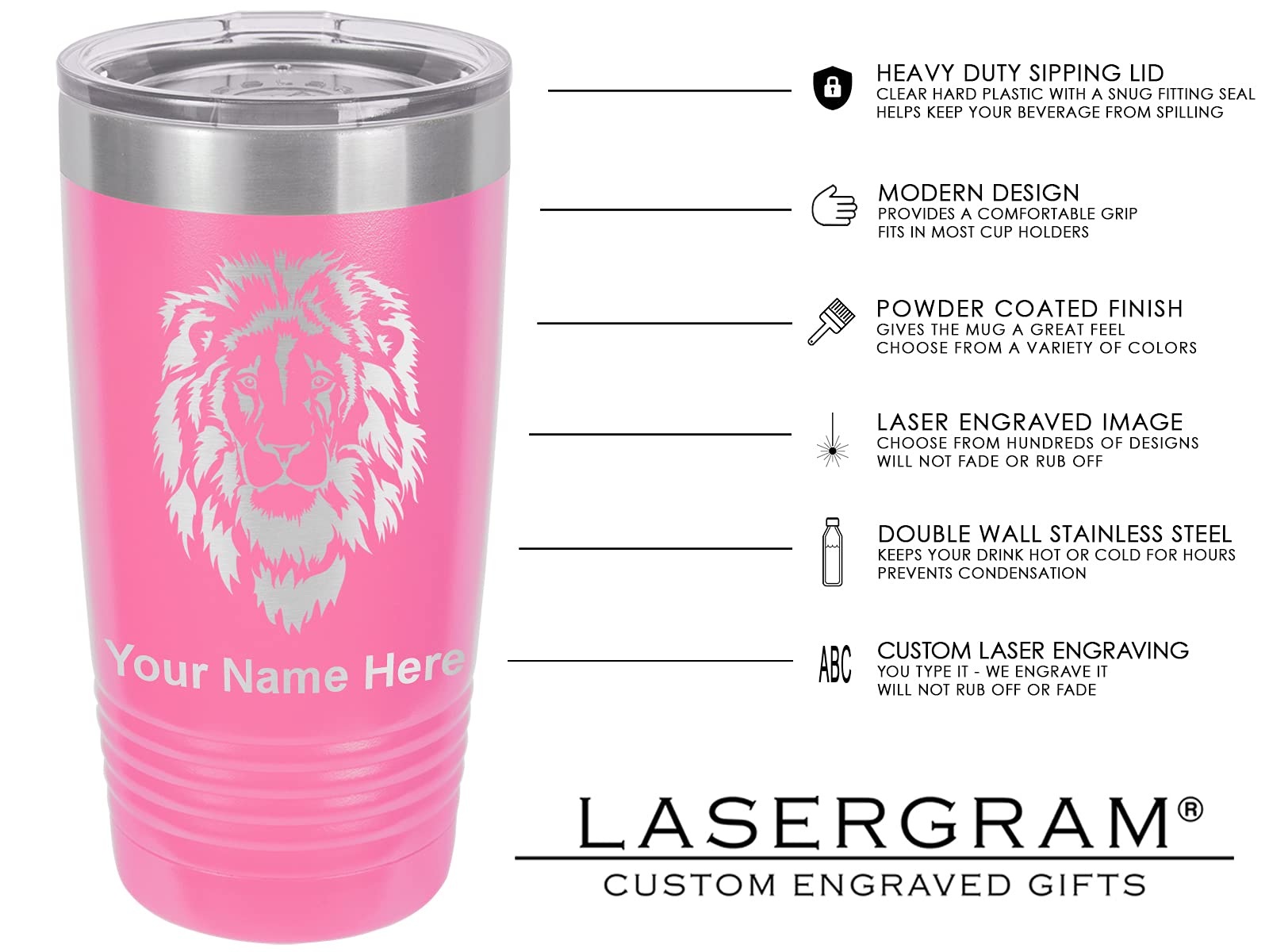 Lasergram 20Oz Vacuum Insulated Tumbler Mug, Ma Medical Assistant, Personalized Engraving Included (Pink)