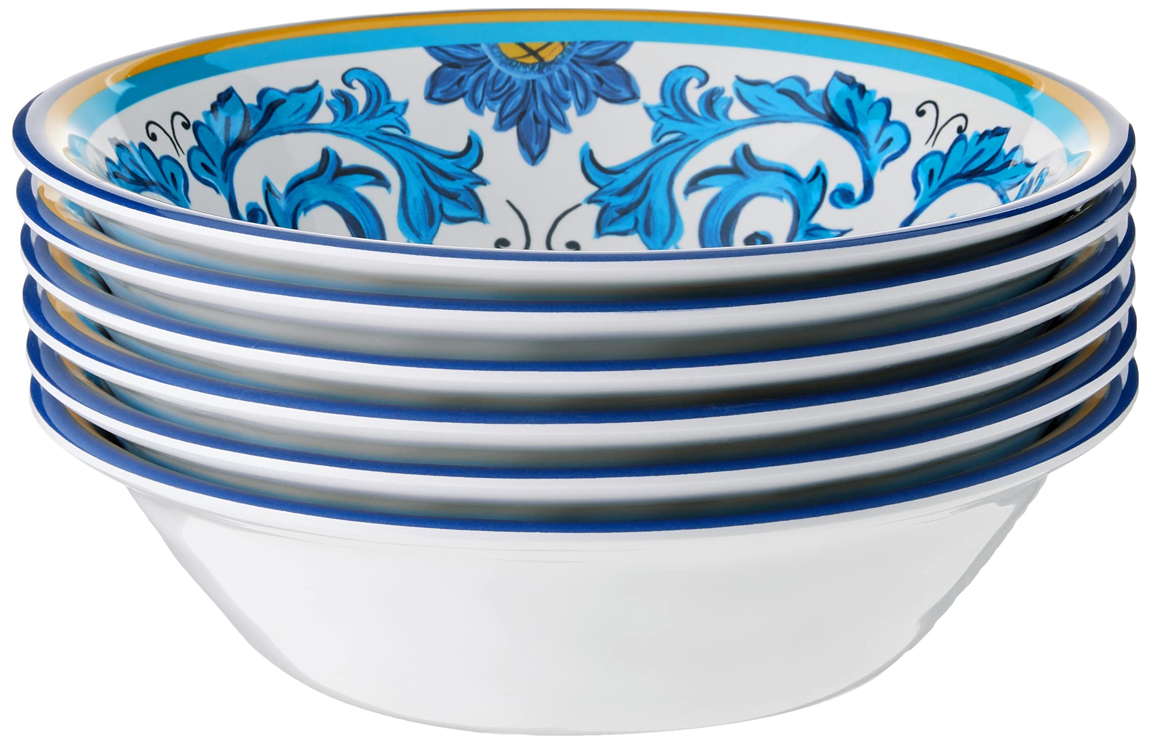 Certified International Luca Melamine 7.5'' All Purpose Bowl, Set Of 6