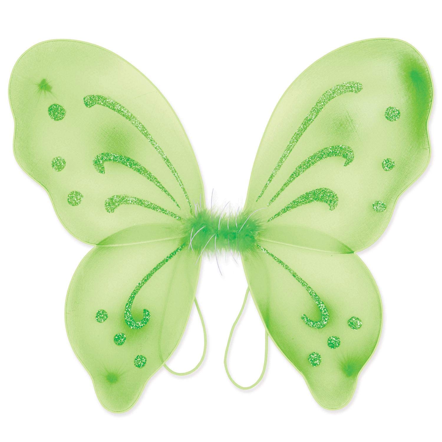 Beistle 2 Piece Nylon Fairy Wings, Lime Green