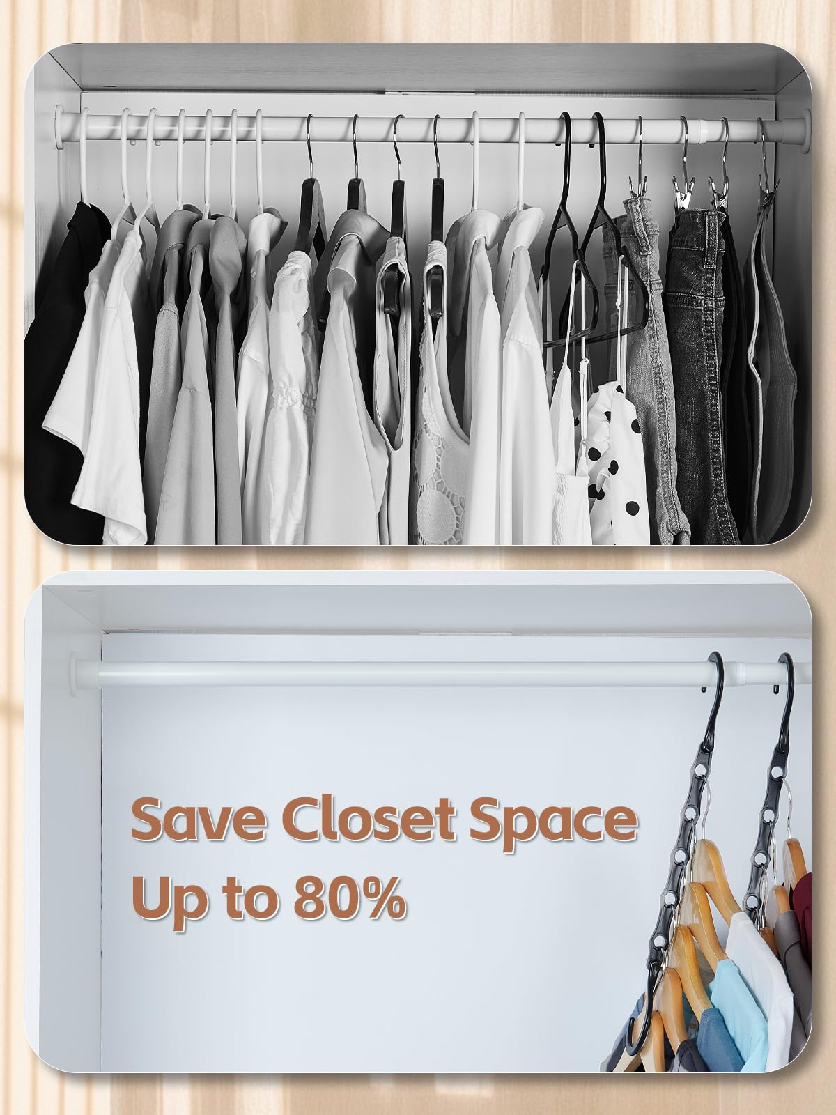 HOUSE DAY Space Saving Hanger 20 Pack Sturdy Black Magic Hangers for Closet Organizers and Storage for Heavy Clothes  Dorm Room Bedroom Home RV Car Camper Organization Essentials