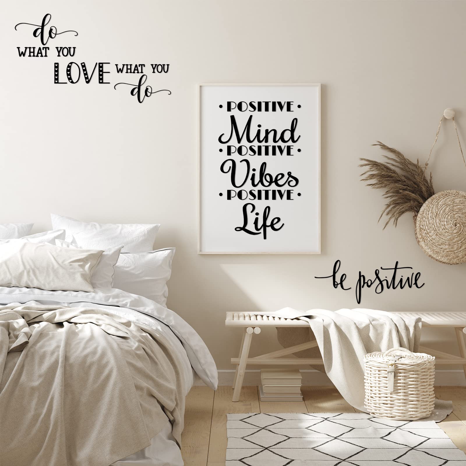 Ctosree 9 Pcs Vinyl Wall Stickers Inspirational Saying Wall Decals Motivational Saying Wall Stickers And Murals Large Removable